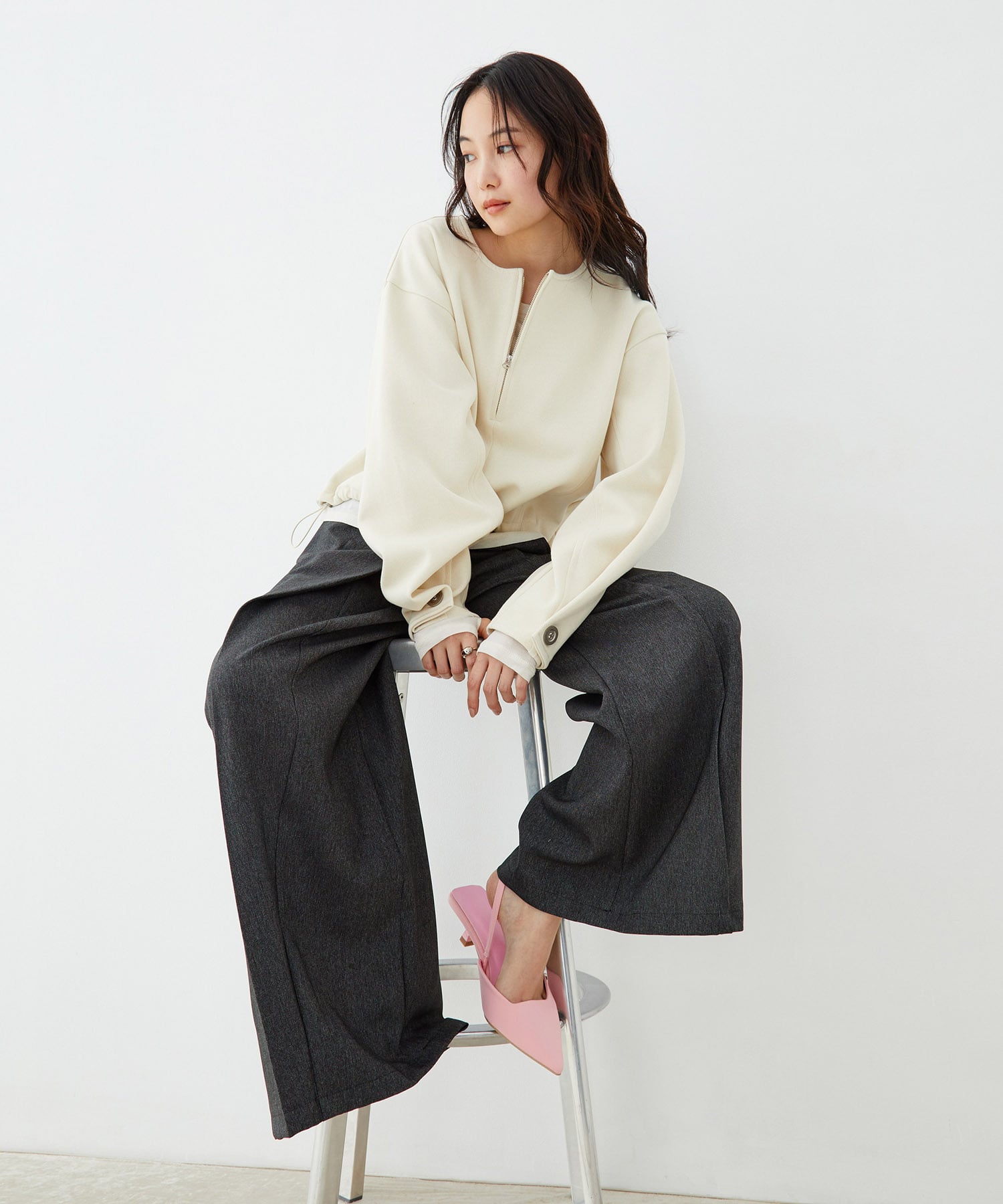 タックフォルムスリーブカットプルオーバー