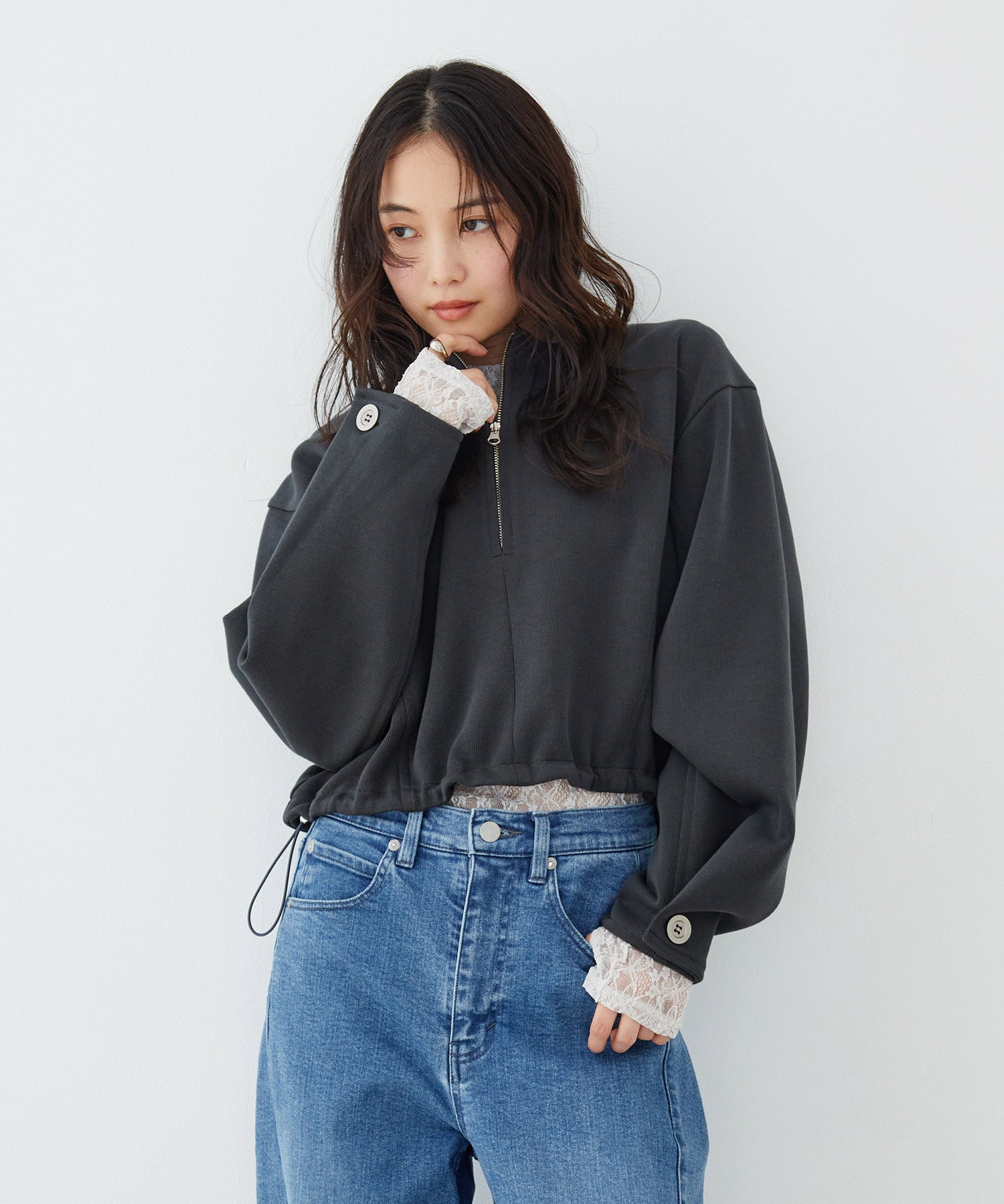 タックフォルムスリーブカットプルオーバー