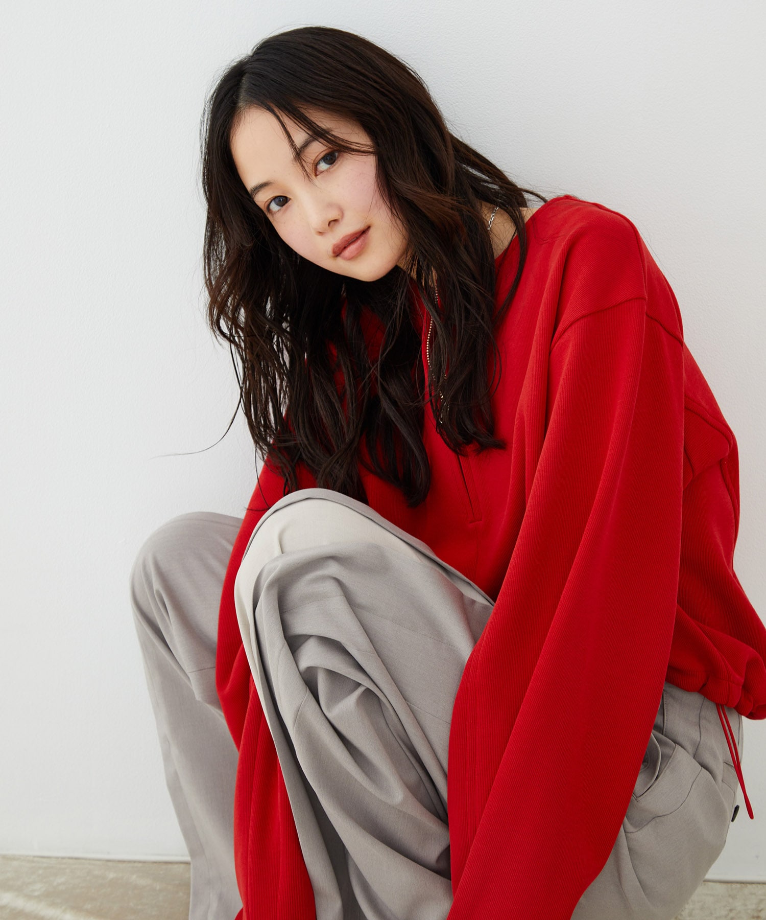 タックフォルムスリーブカットプルオーバー