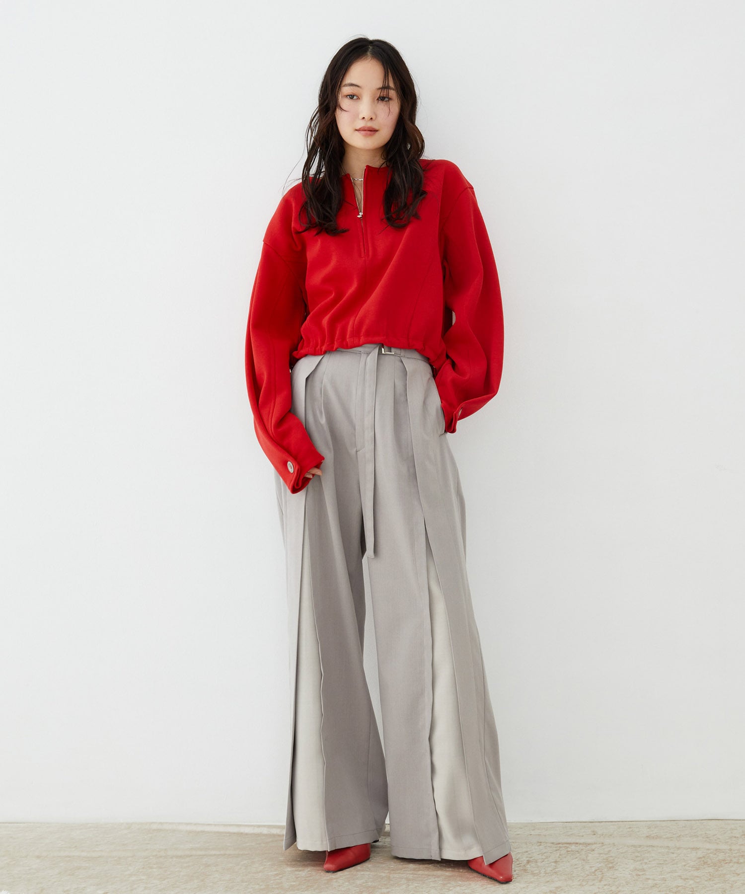 【セットアップ対応】ラップレイヤーワイドパンツ