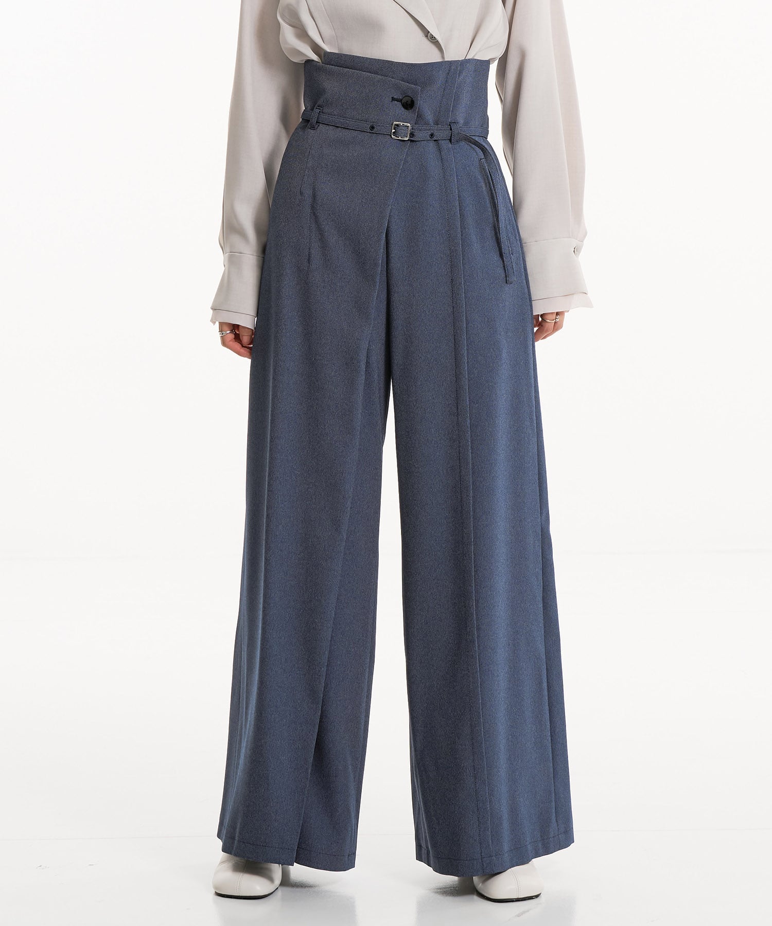 HAKAMAベルトワイドパンツ