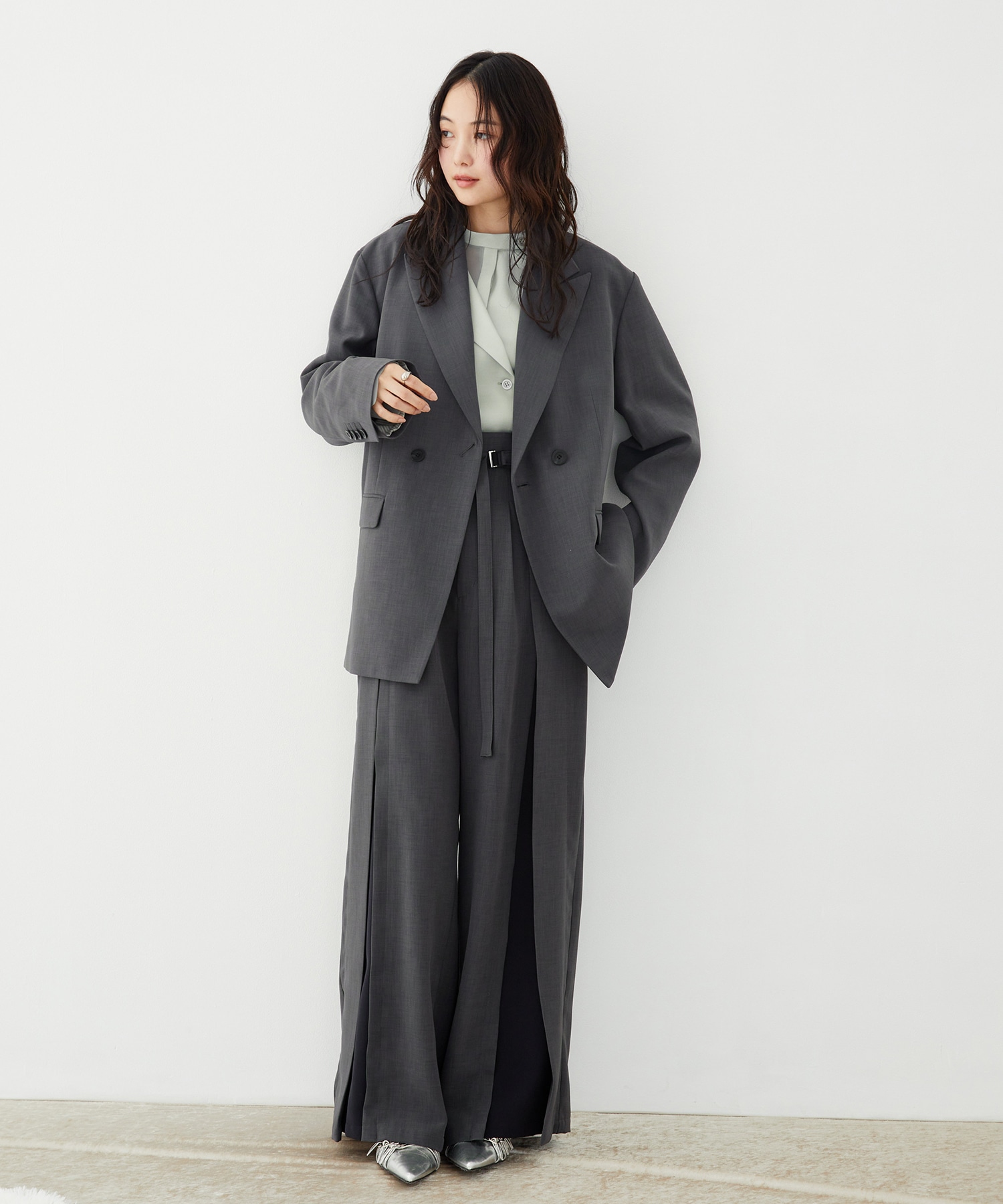 【セットアップ対応】アシメストリングテーラードジャケット