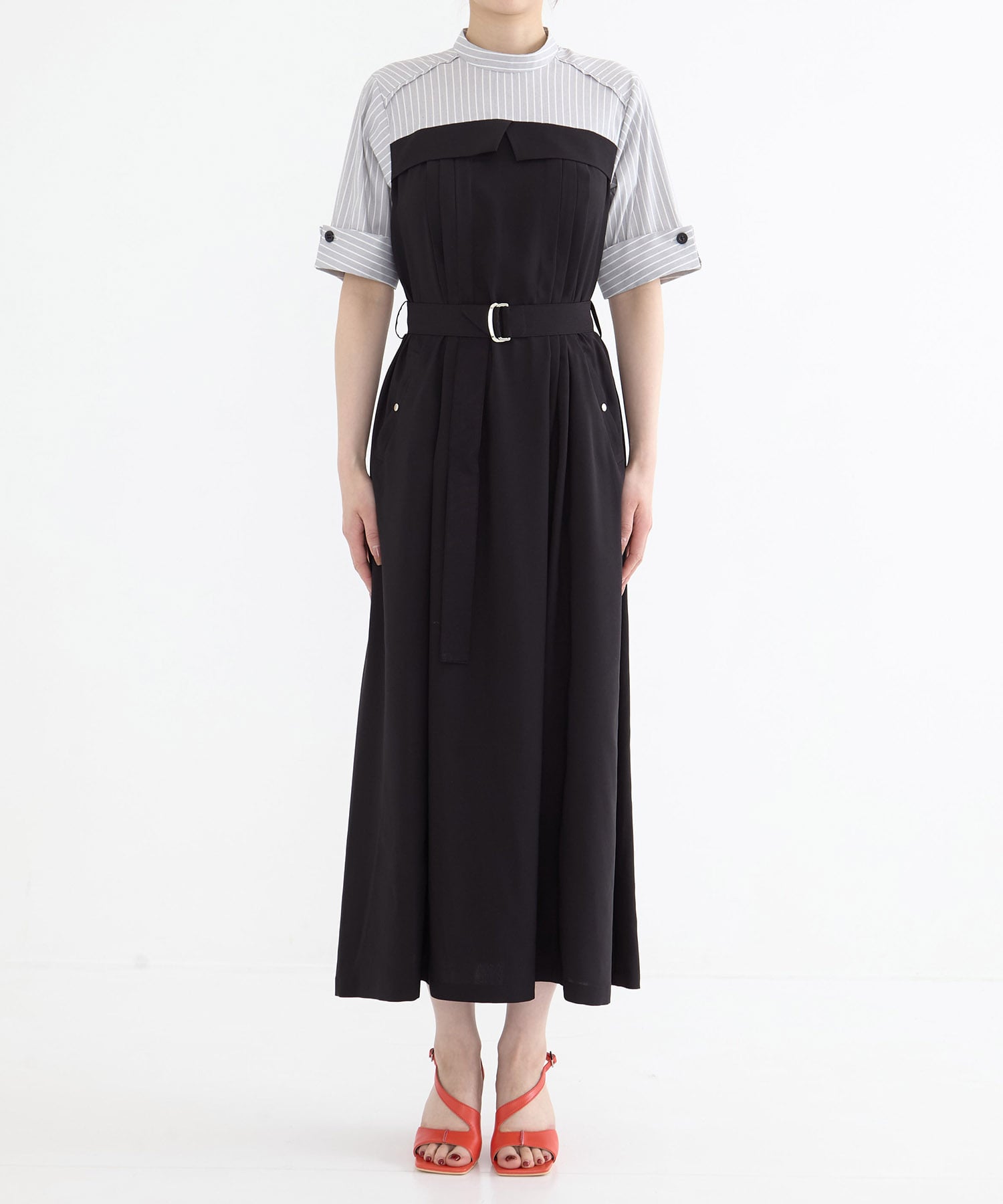 シャツレイヤードドレス(1 BLACK): : ウィメンズ｜UNITED TOKYO