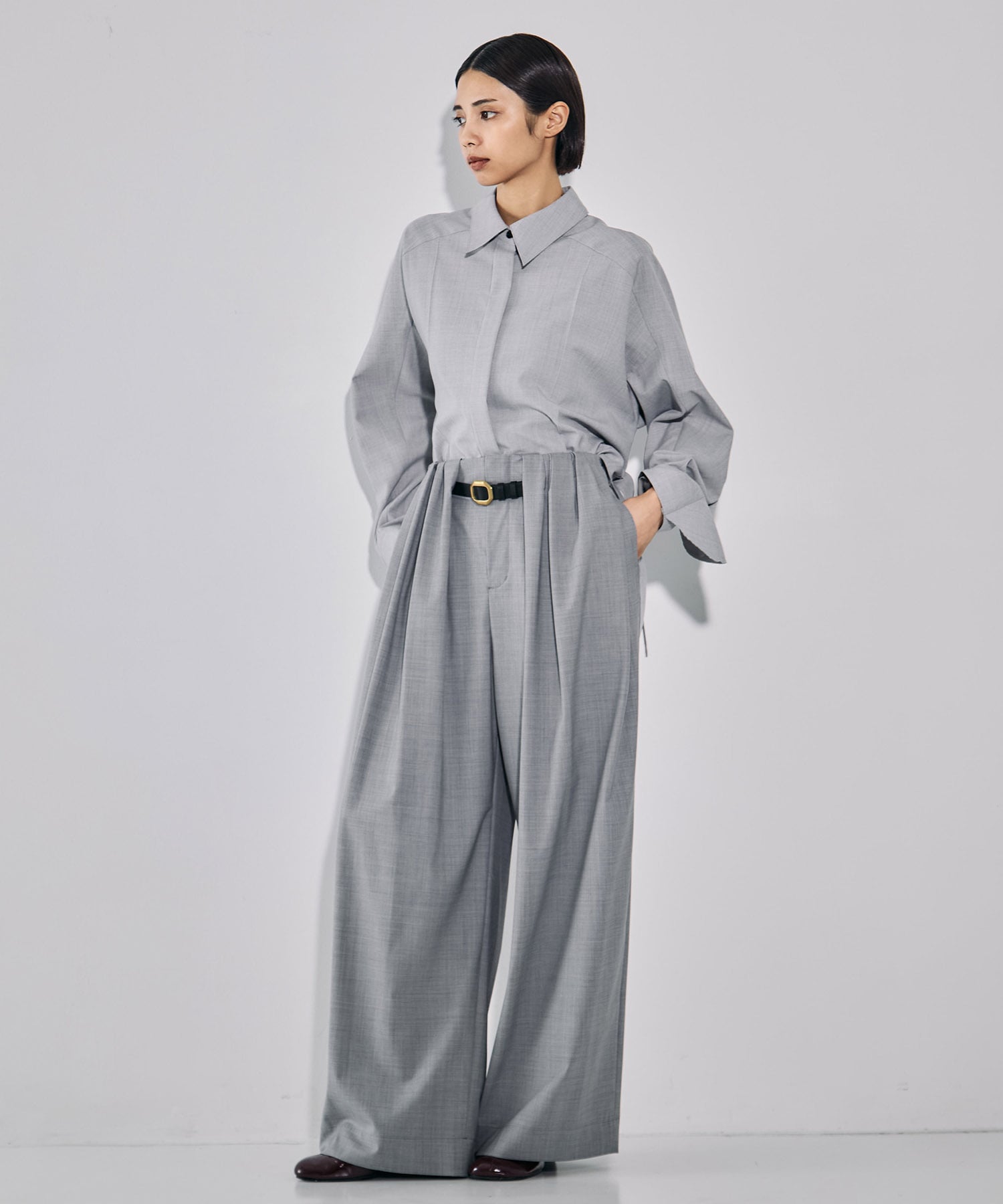 Super120s Wool Relax Trousers