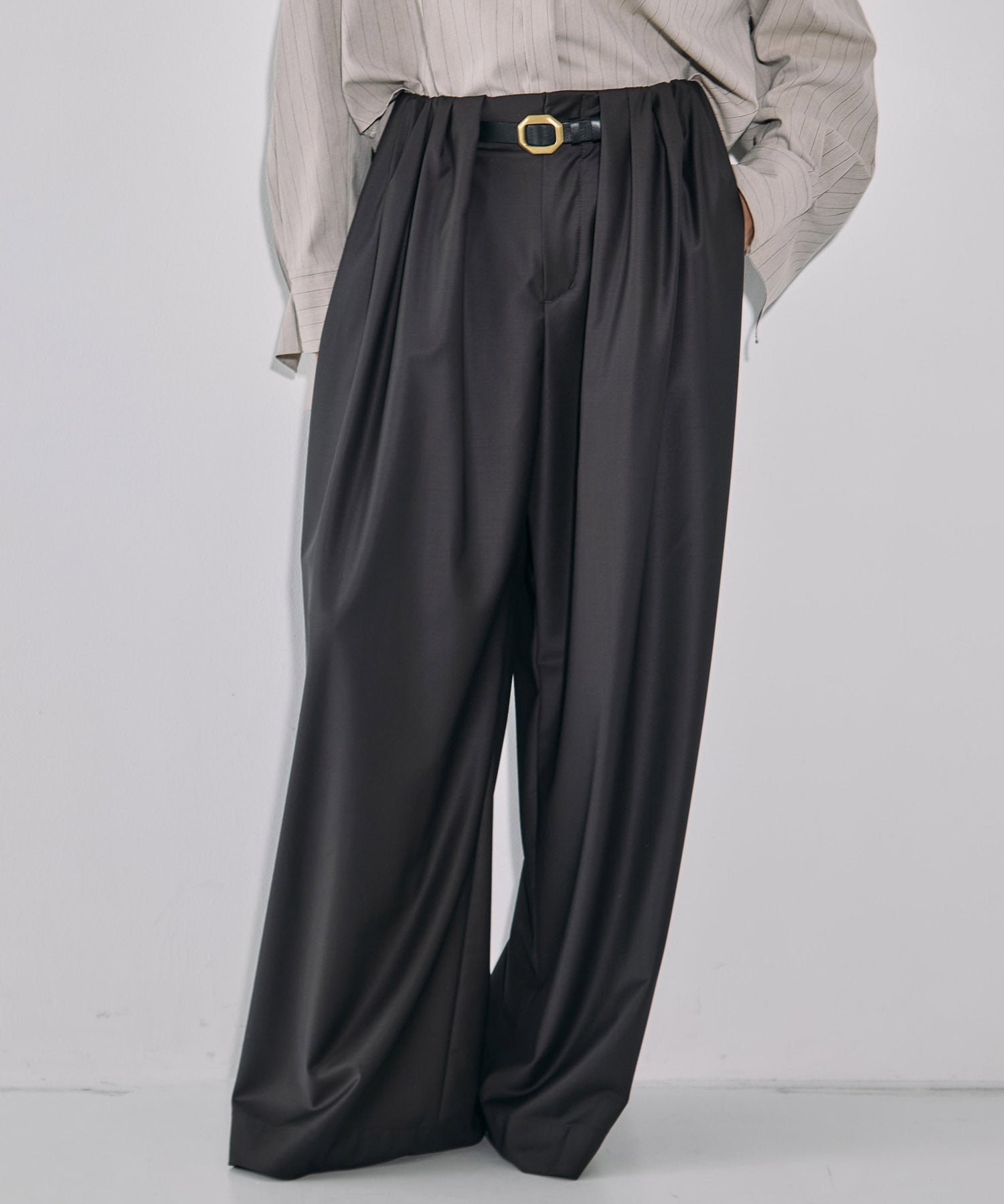 Super120s Wool Relax Trousers