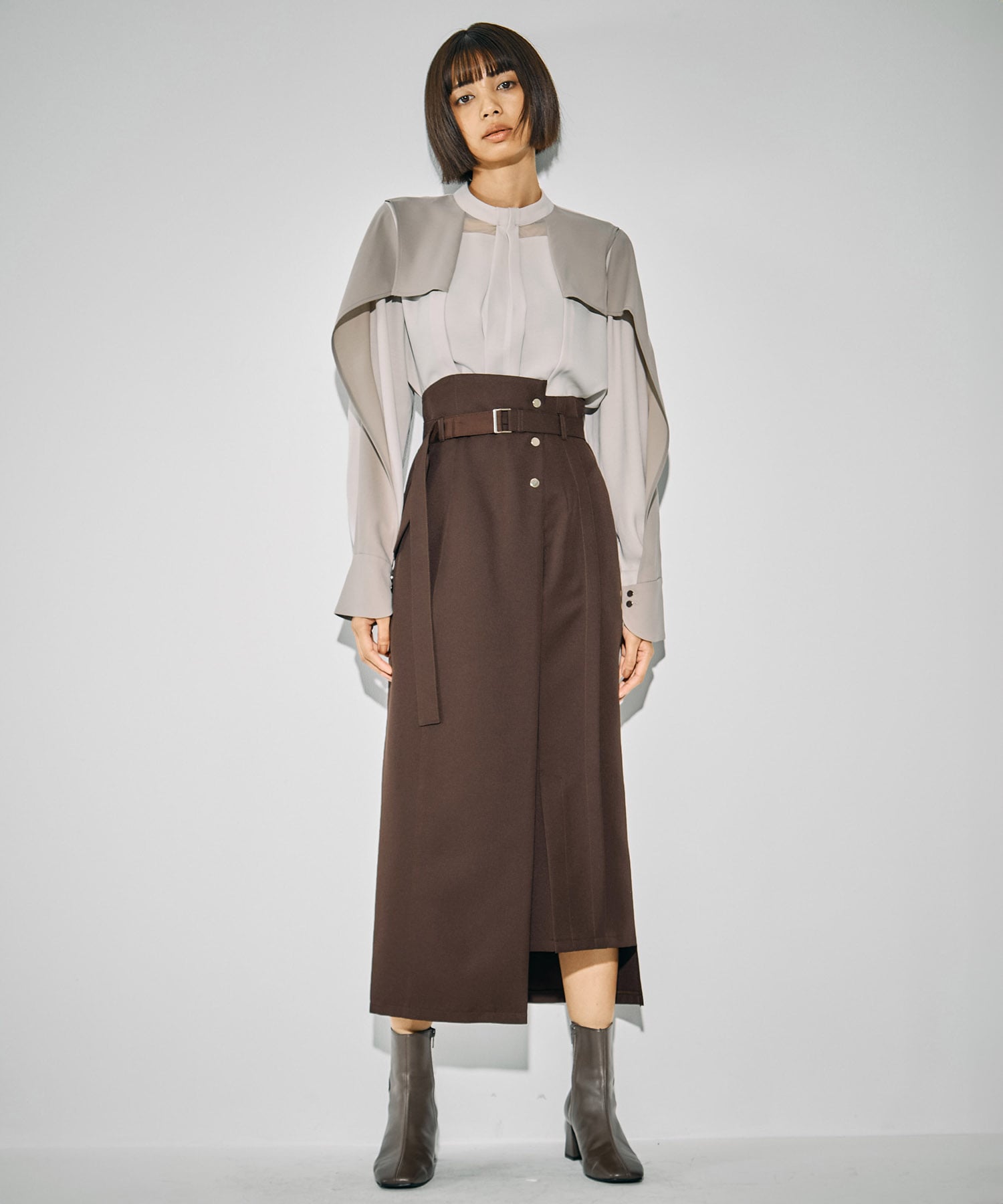 【WEB限定カラー】スリムエフェクトタイトスカート