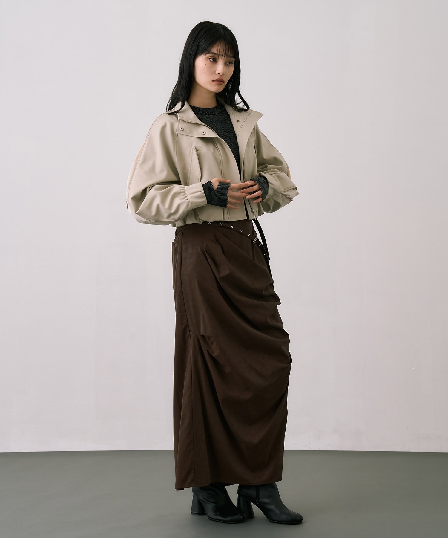 UNITED TOKYO ジップアップブルゾンジャケット ジップアップブルゾンジャケット(1 IVORY): : ウィメンズ