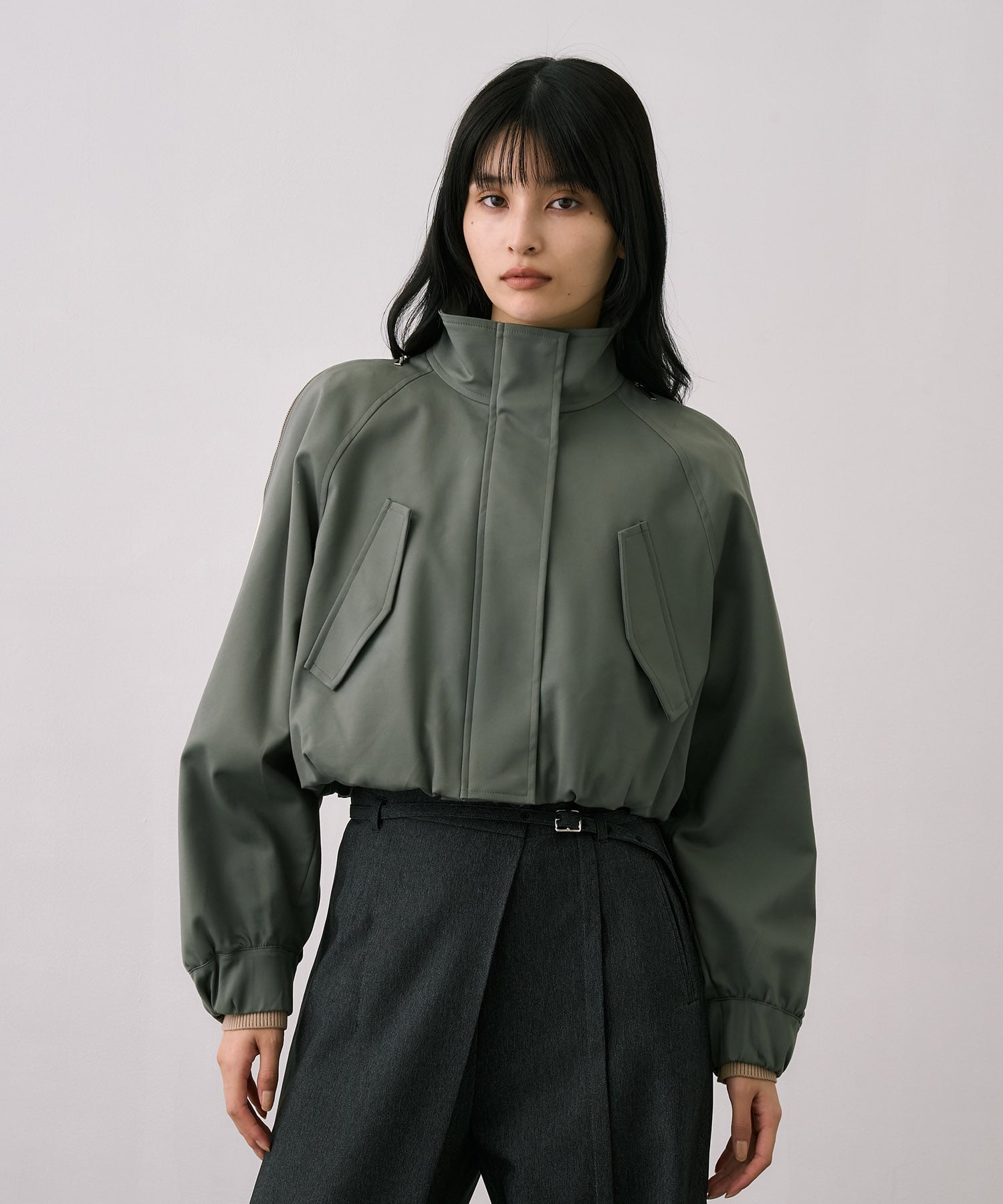 〈残りわずか〉ジップアップブルゾンジャケット