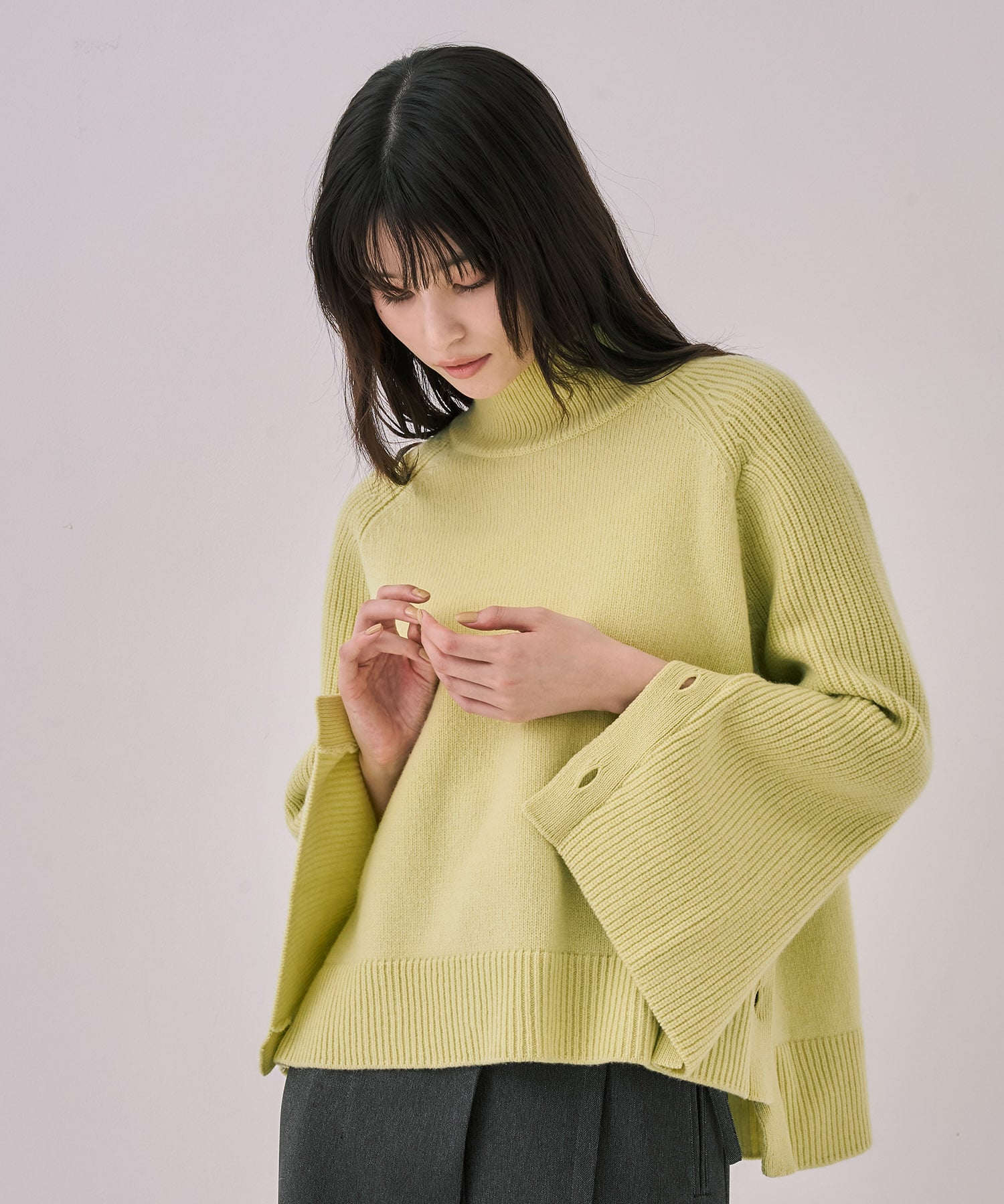 【WEB先行発売】サイドボタンウールカシミヤPO