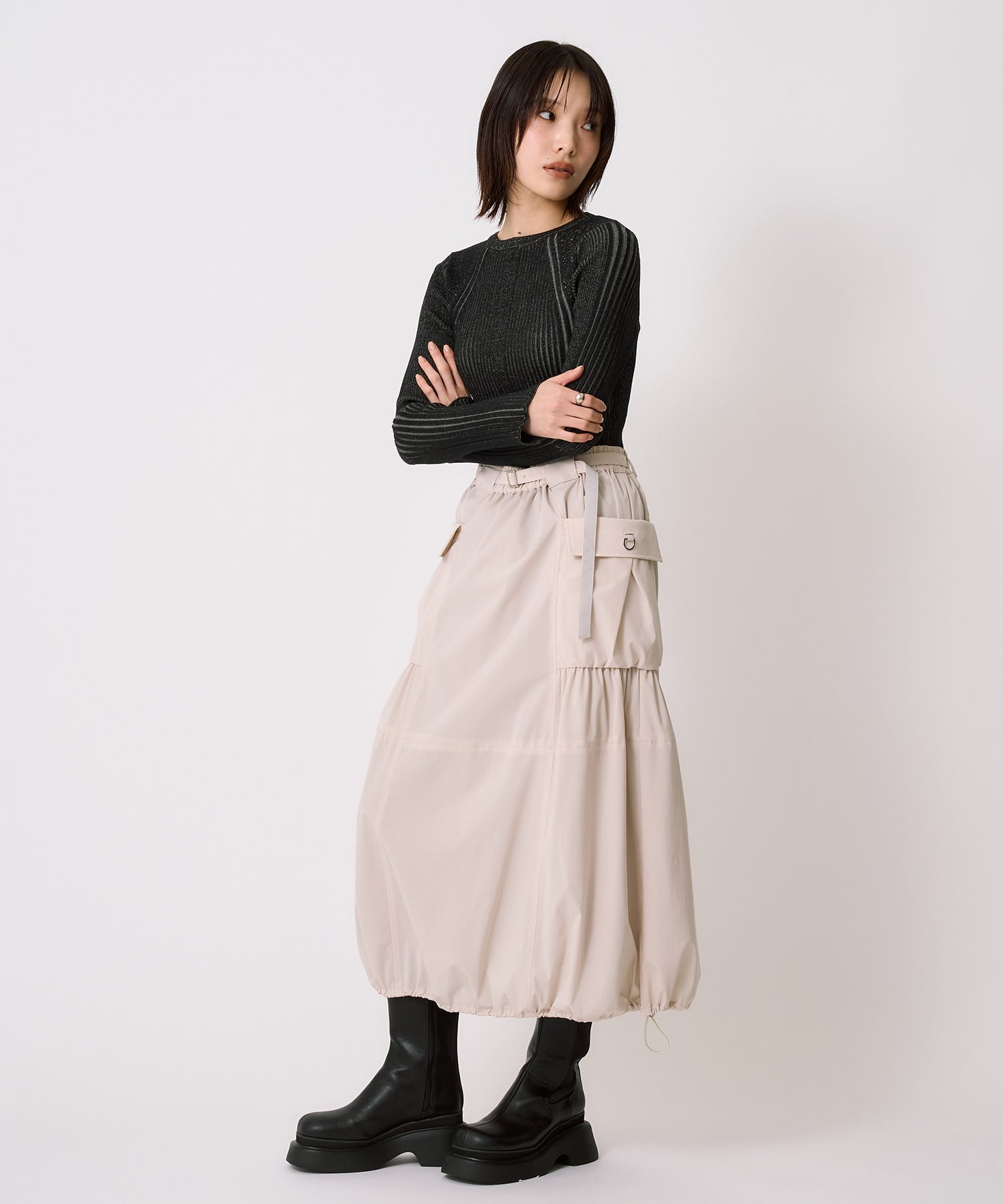 ドロストバルーンスカート