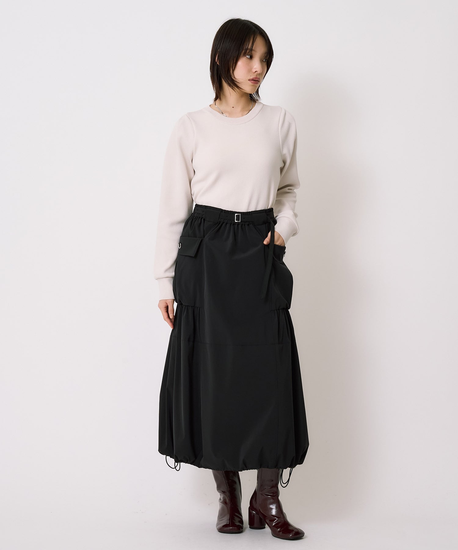 ドロストバルーンスカート