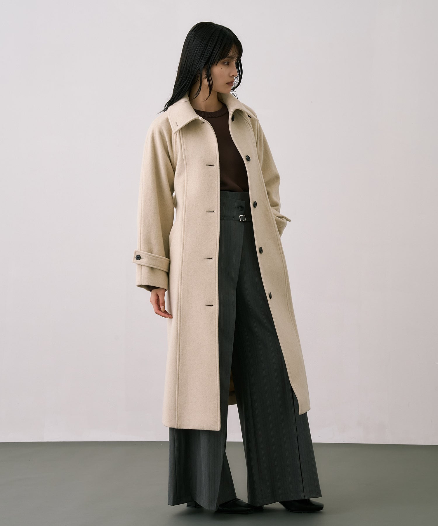 WEB限定】2wayウールロングコート(1 IVORY): : ウィメンズ｜UNITED