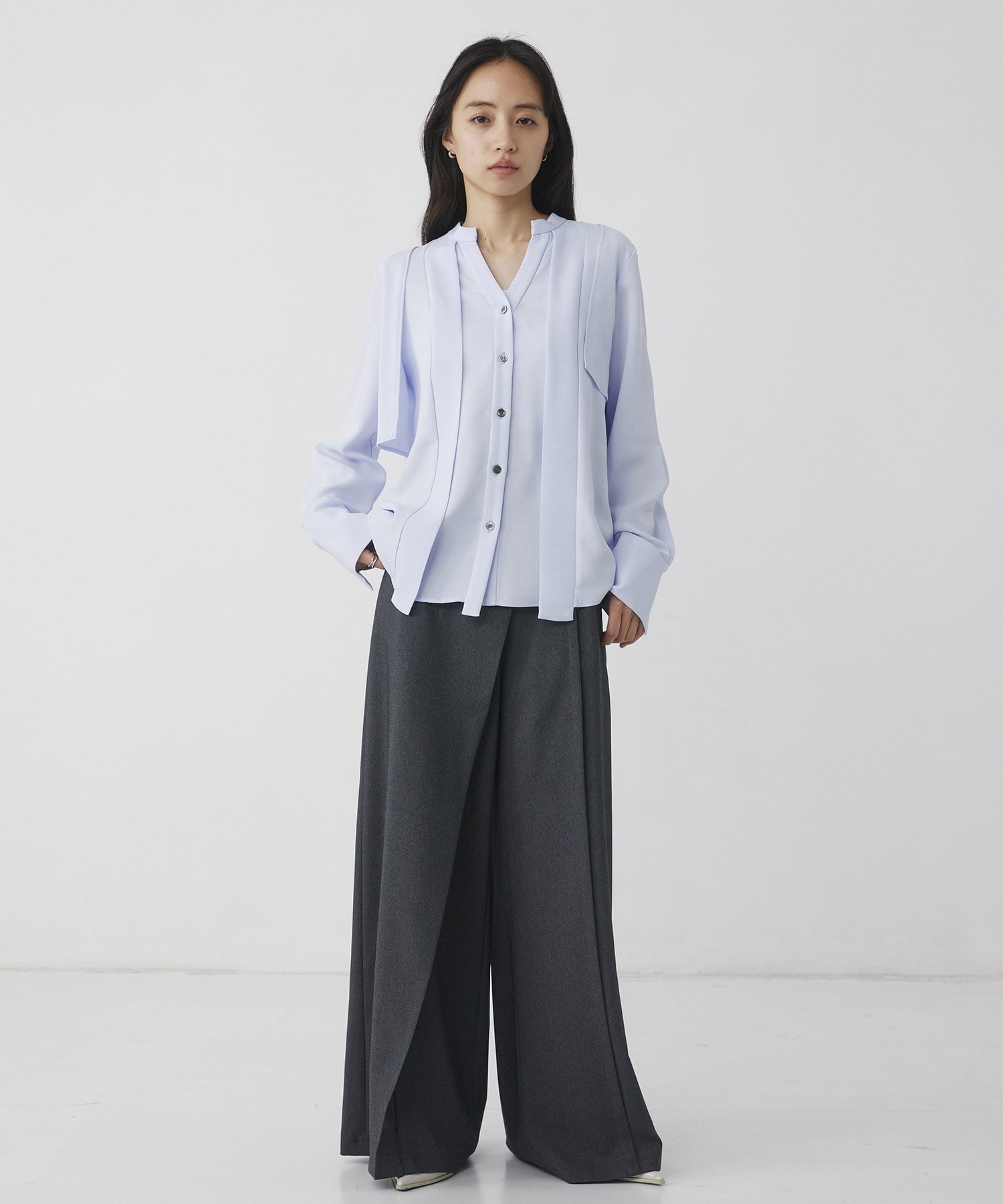 【WEB限定】レイヤードバイカラーブラウス