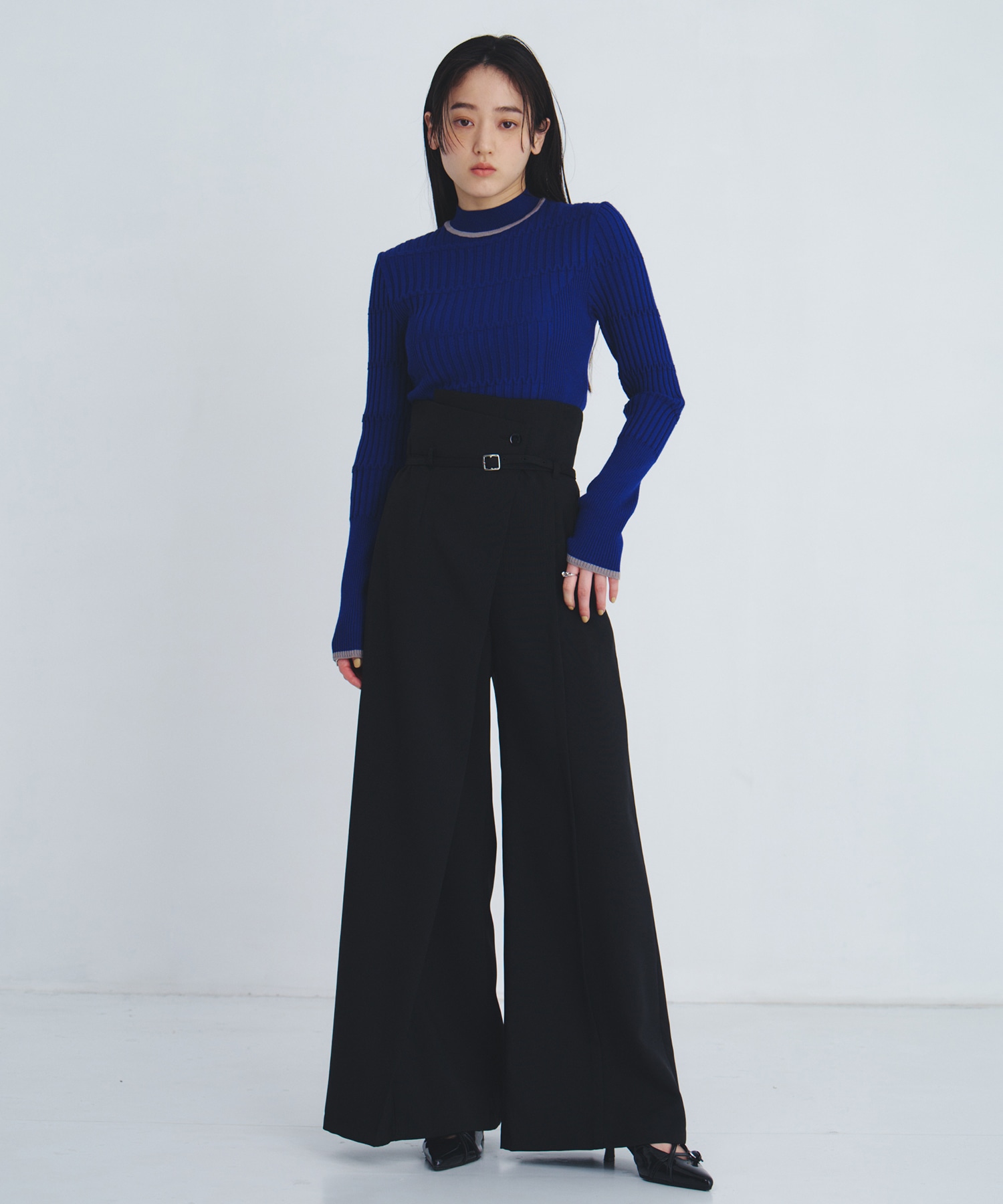 リップルボーダーニット