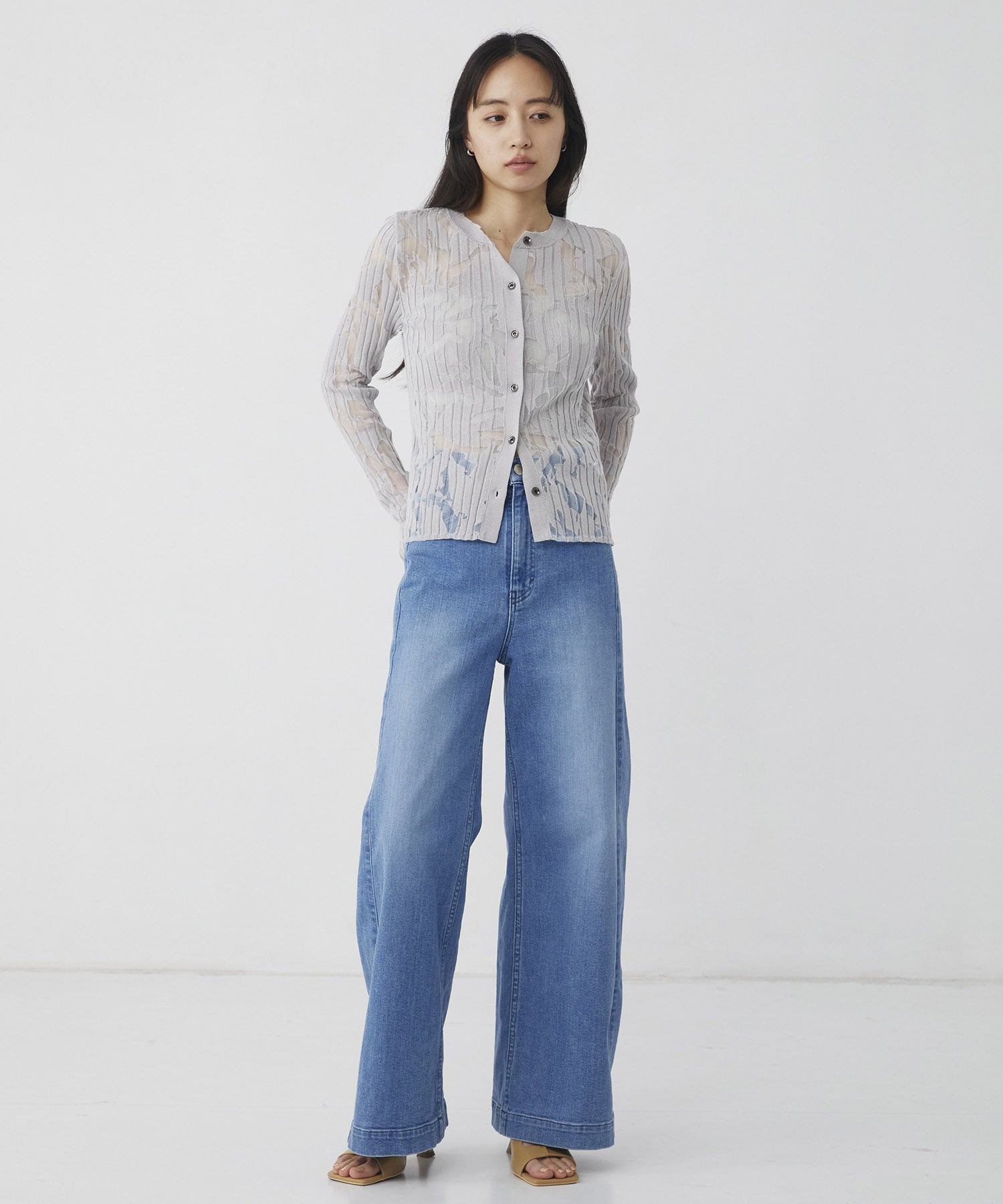 オパールニットカーデプルオーバー