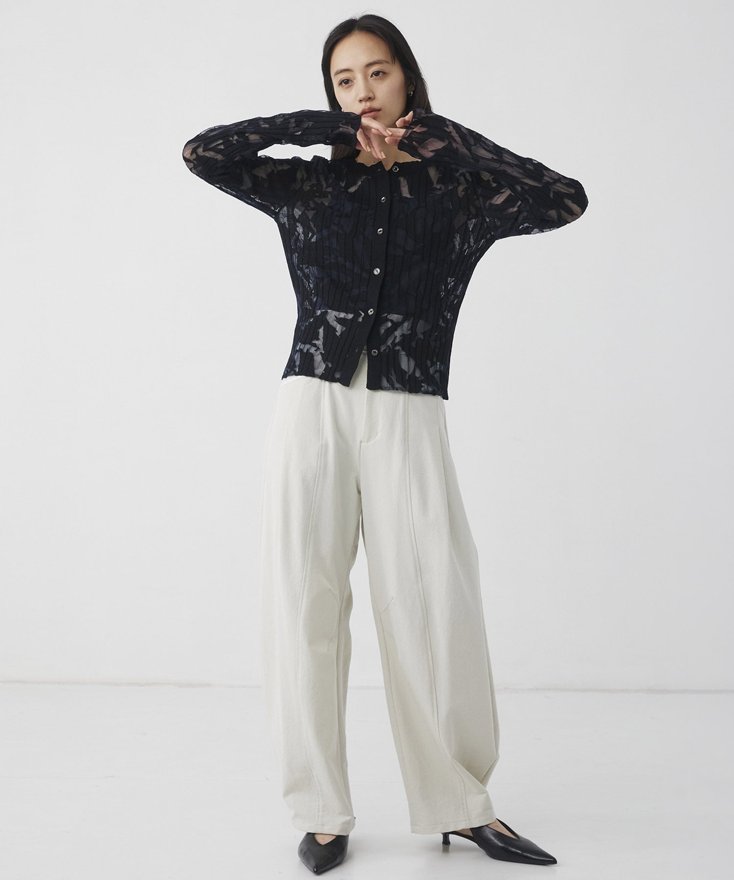 オパールニットカーデプルオーバー