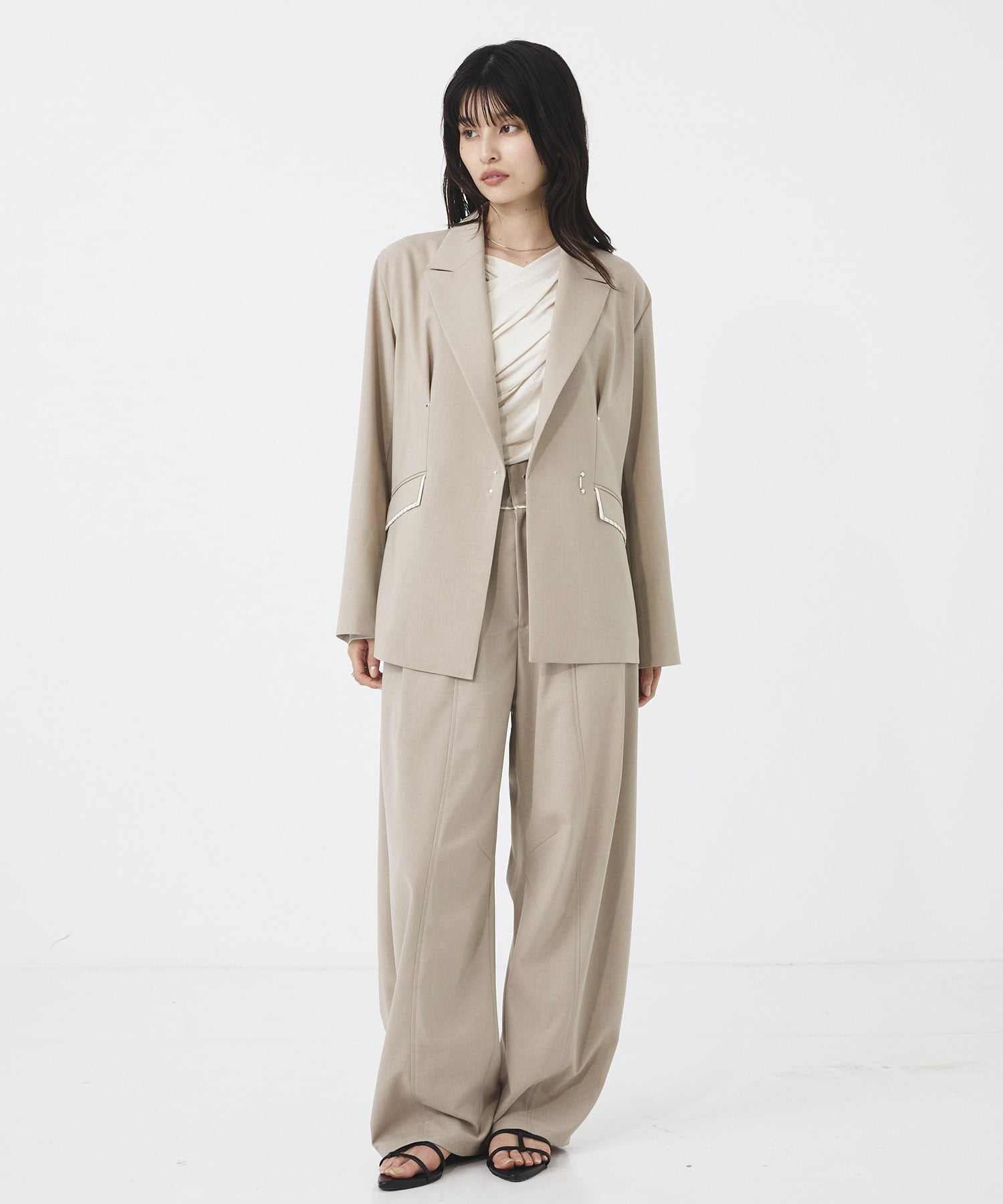 【WEB限定｜セットアップ対応】メランジノッチベルトコクーンPT