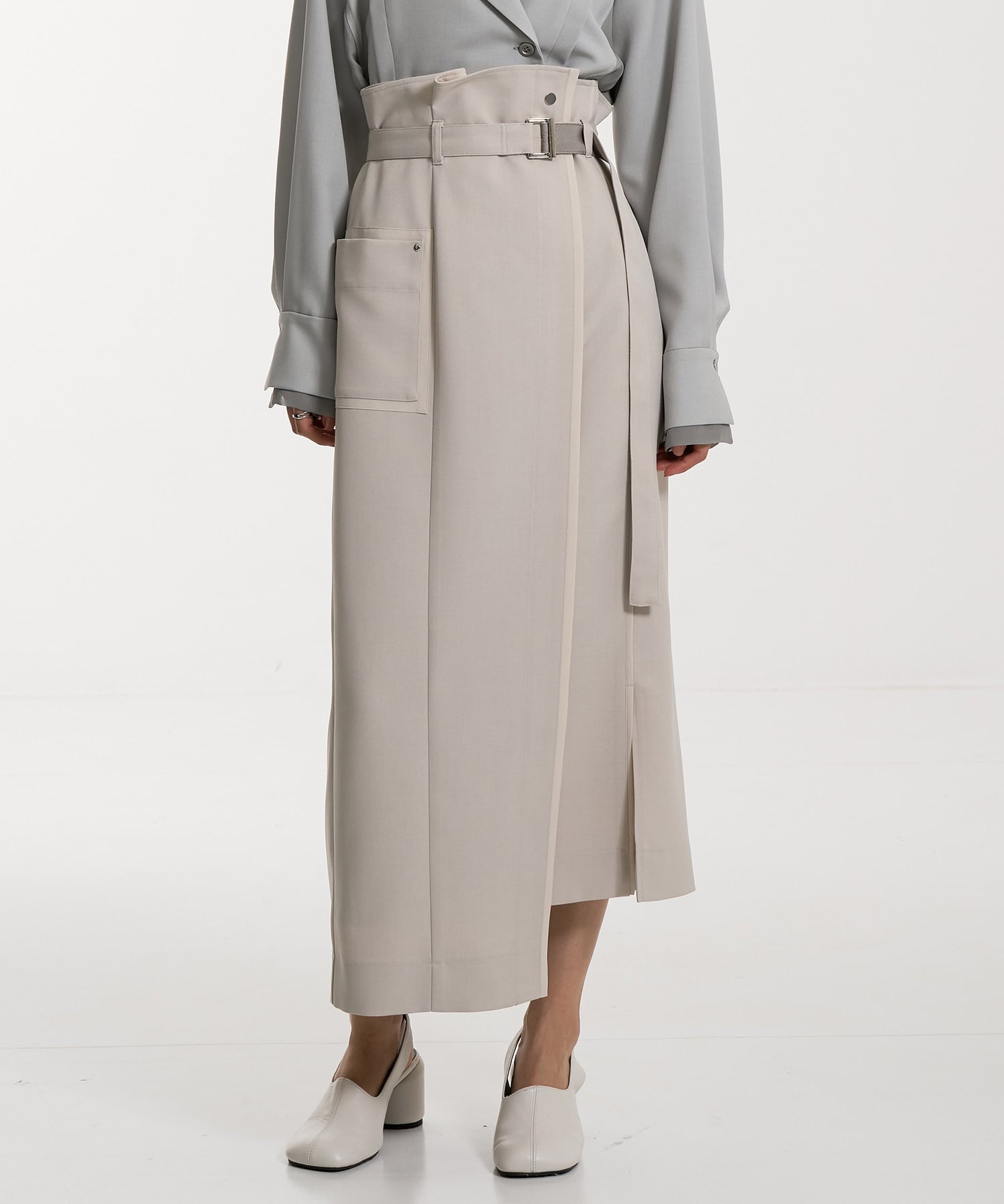 バイカラーアシメタイトスカート