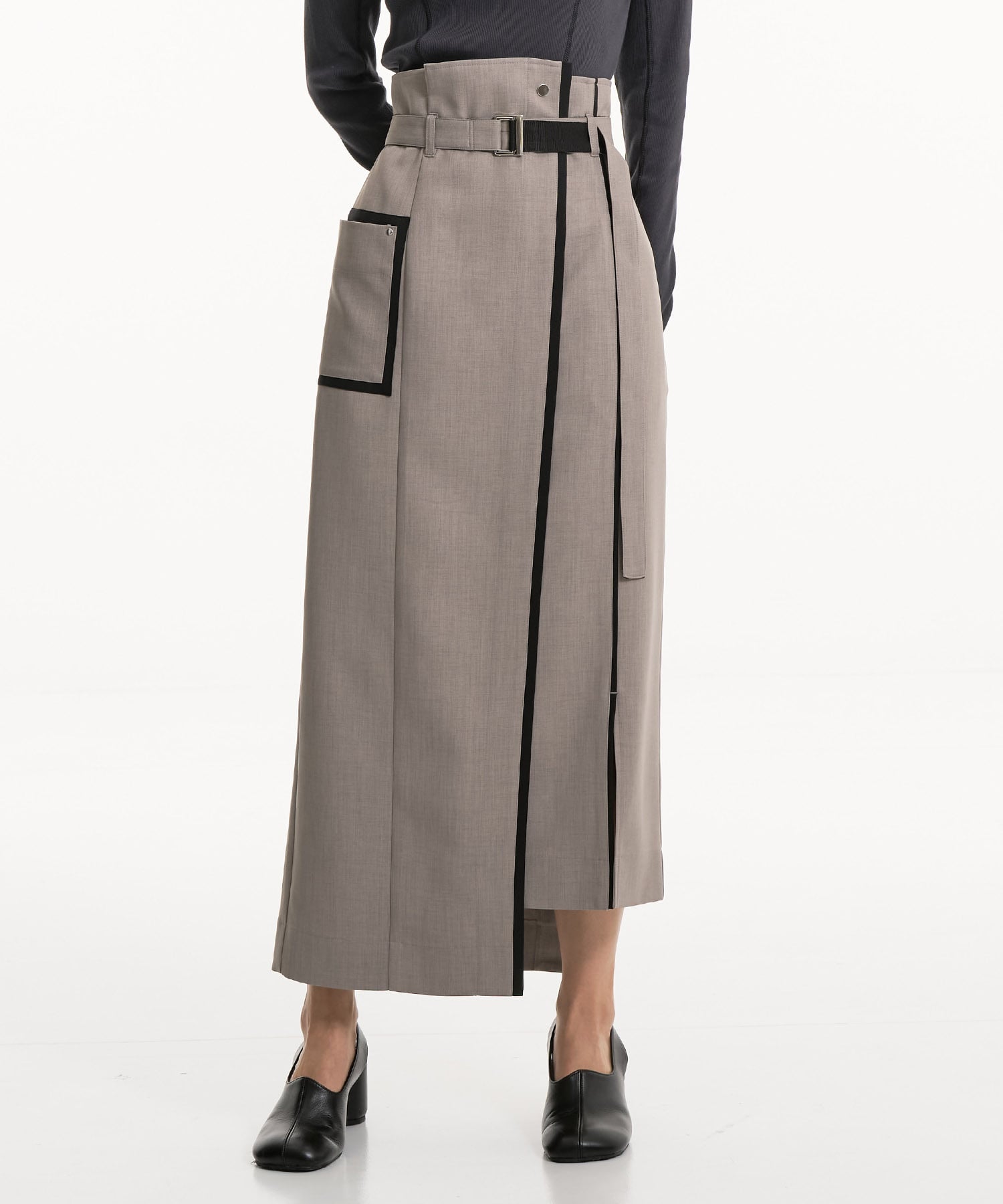 バイカラーアシメタイトスカート