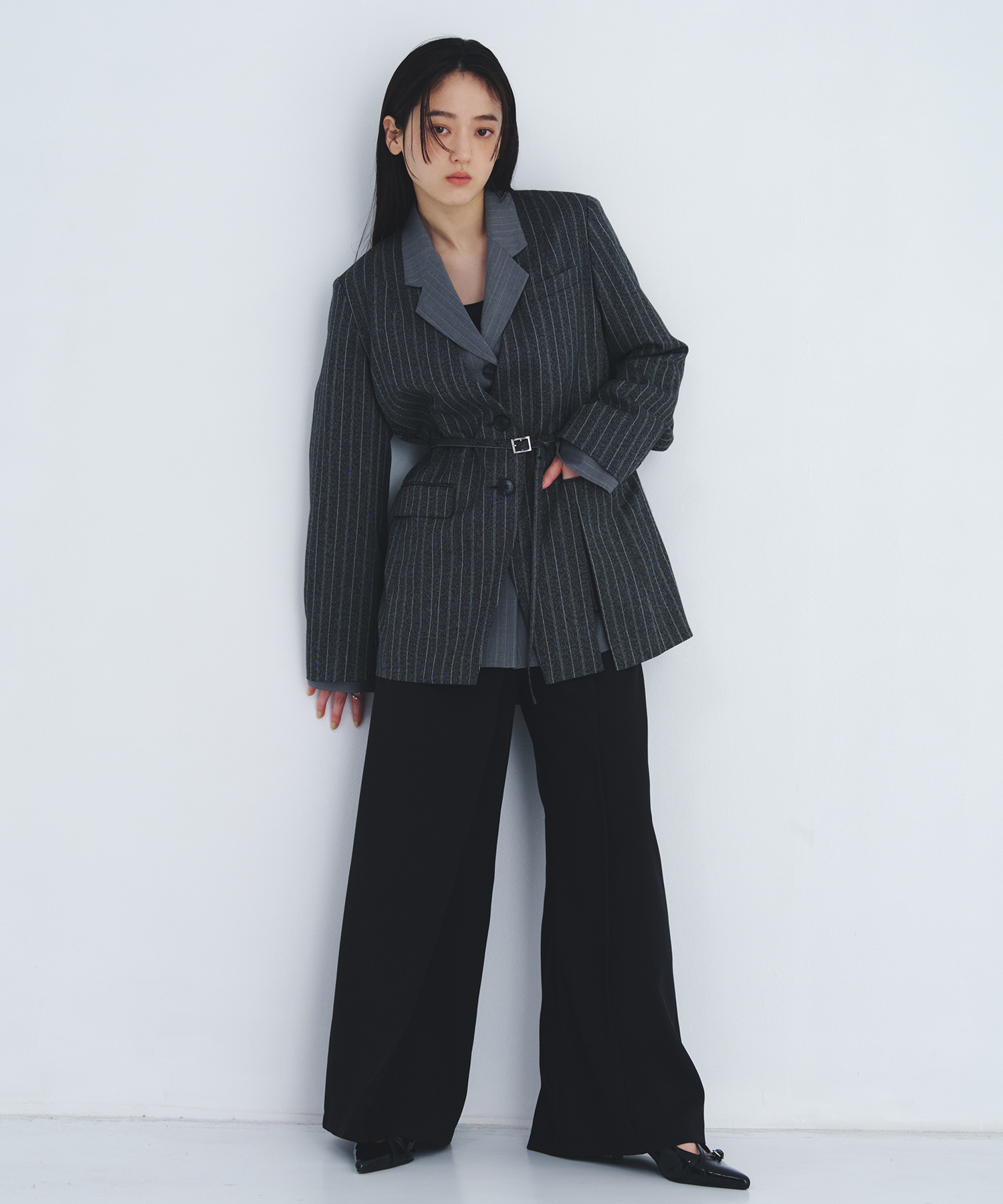 スタンドカラーテーラードジャケット