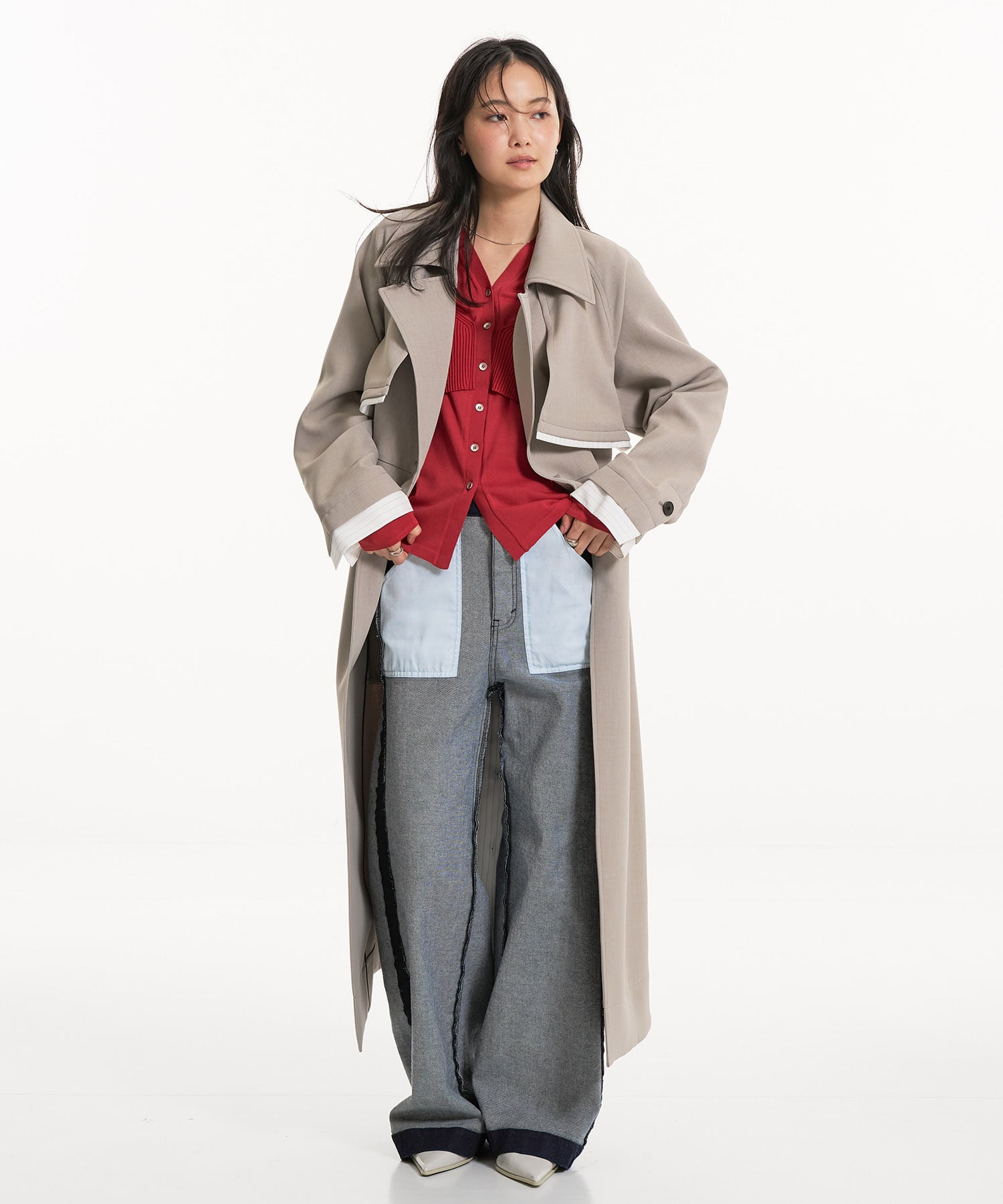 〈残りわずか〉レイヤーディテールトレンチコート