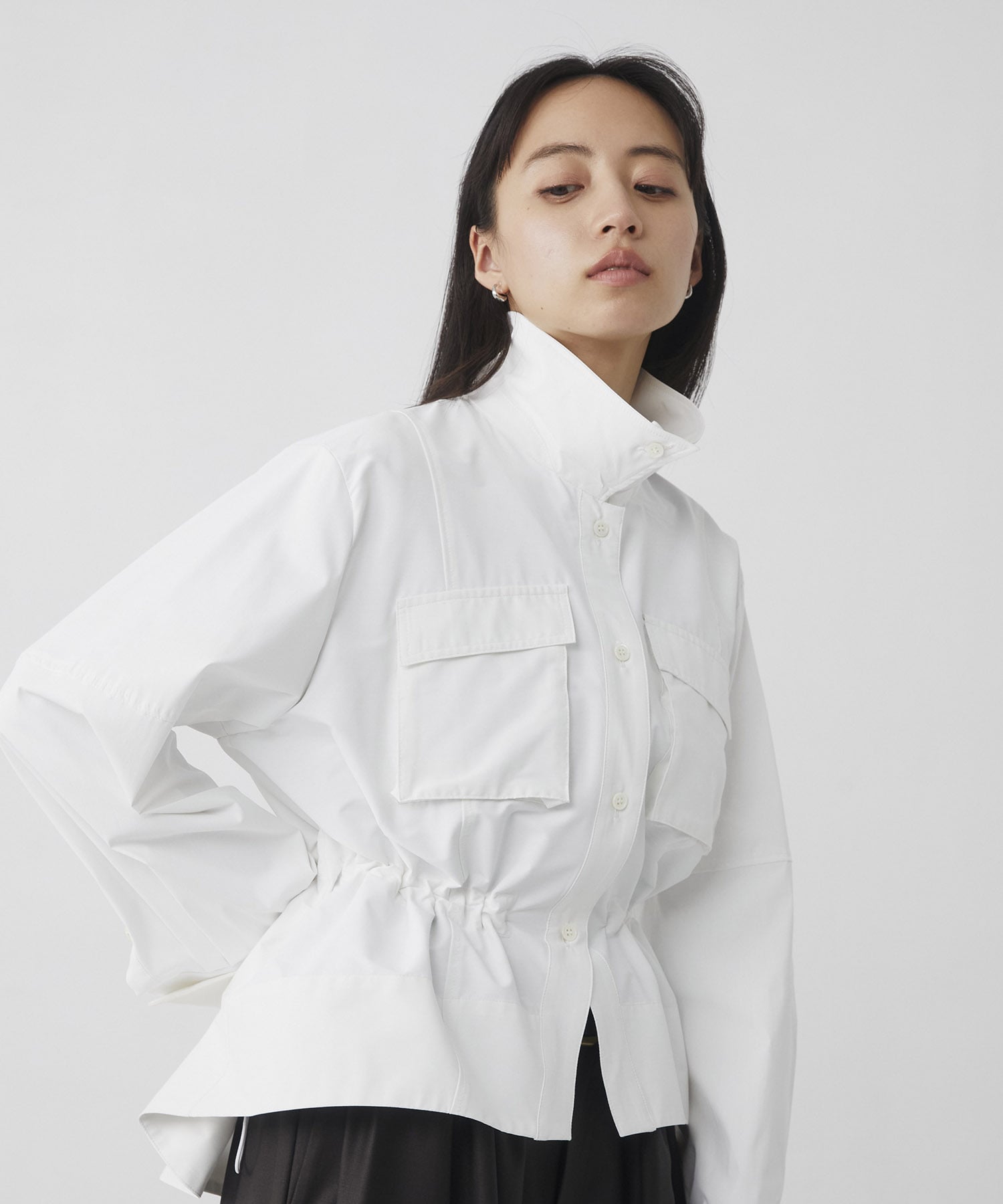 スタンドカラーシャツブルゾン