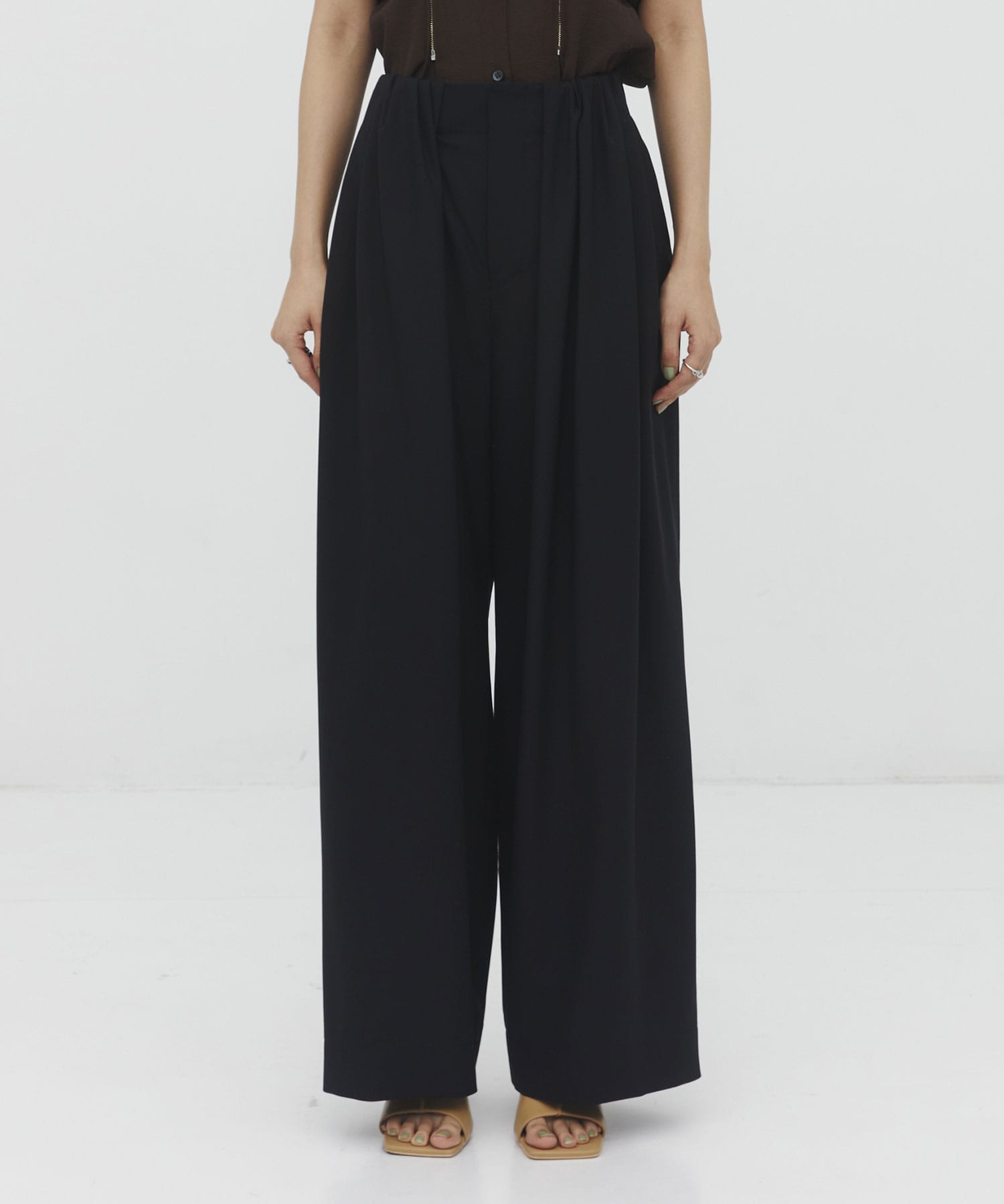 Super140s Summer Wool Relax Trousers