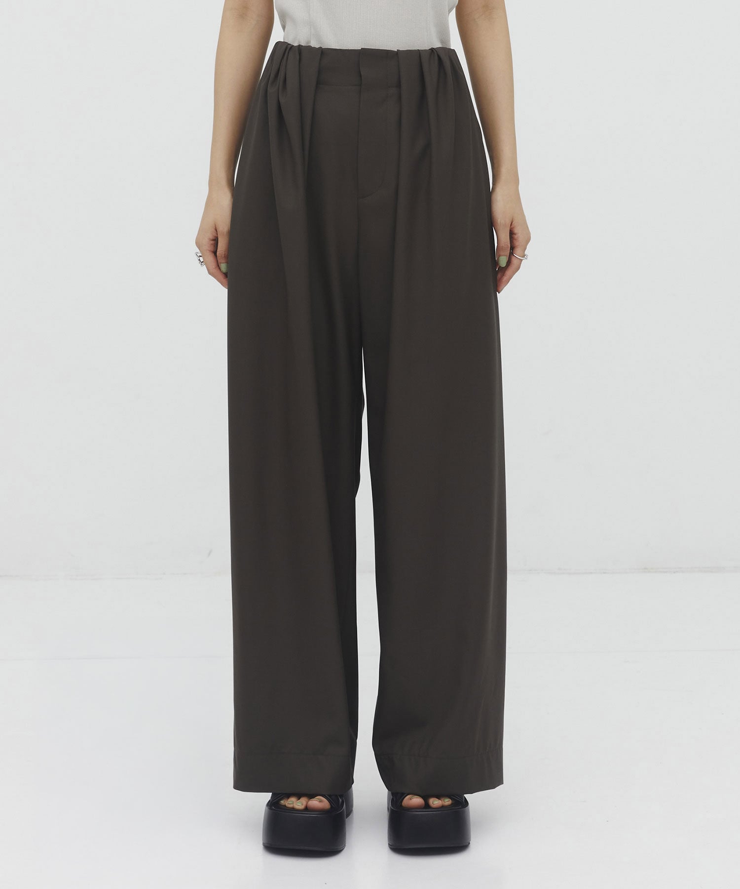 Super140s Summer Wool Relax Trousers