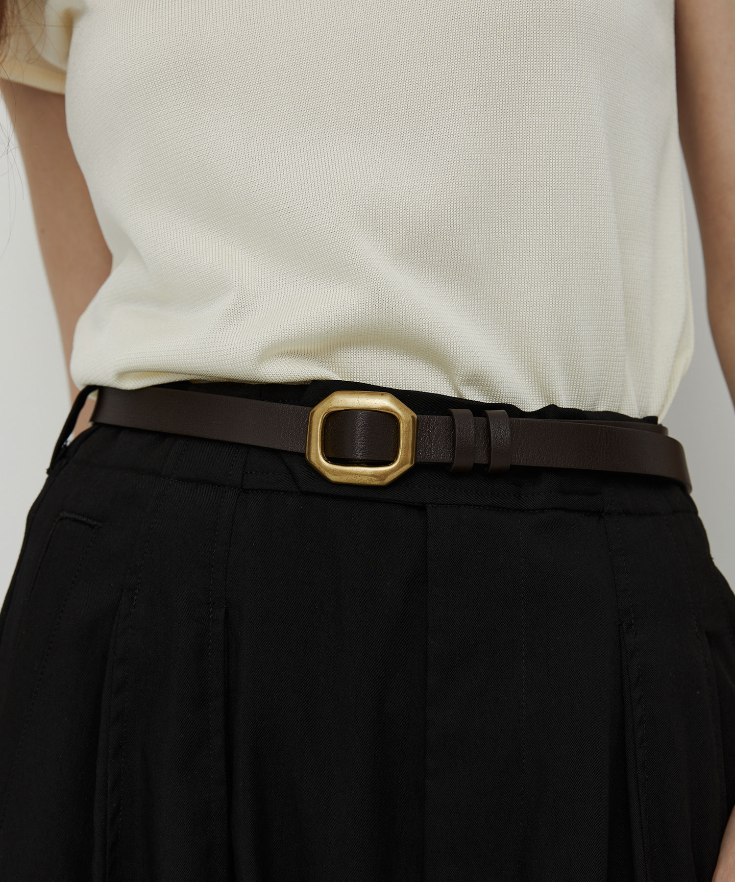 〈WEB先行予約受付中〉【新色】Octagon Buckle Leather Belt