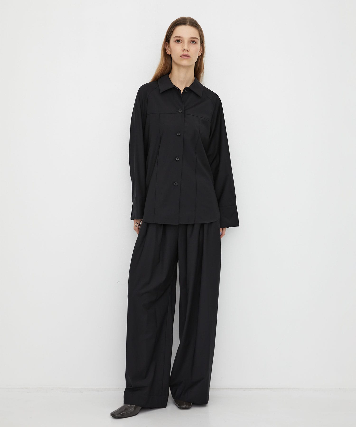 Super120s Wool Relax Trousers
