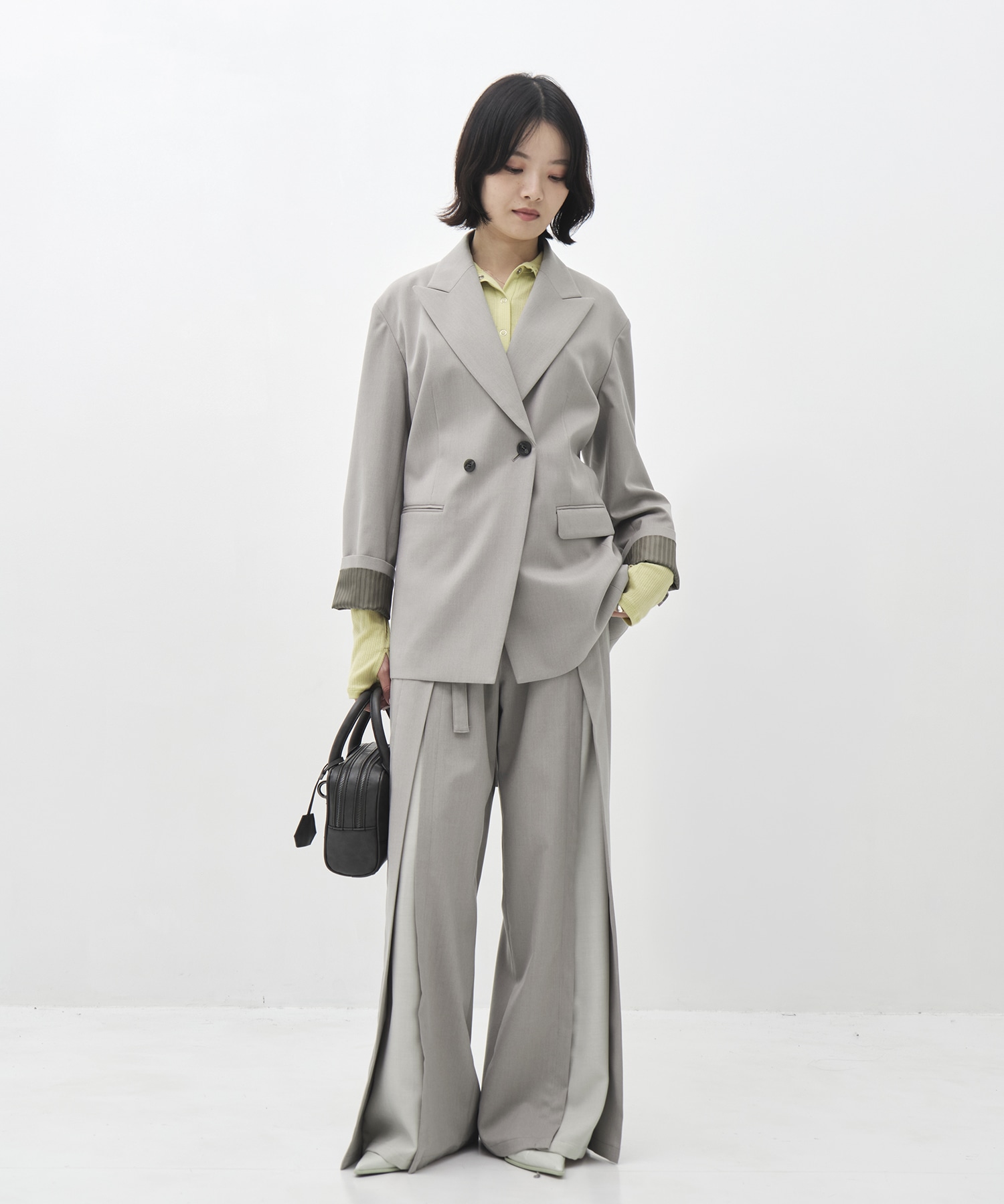 【セットアップ対応】ラップレイヤーワイドパンツ