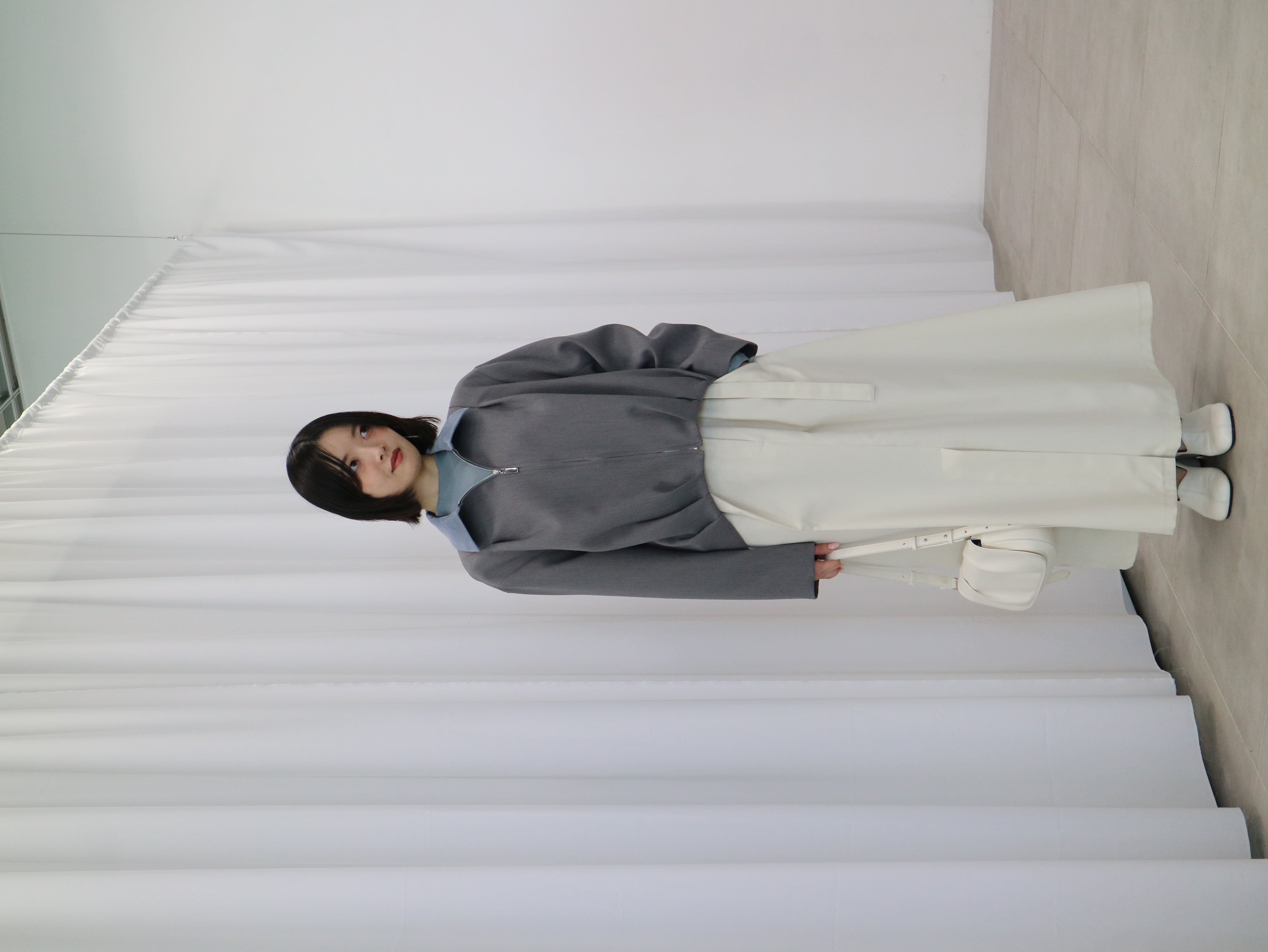 〈残りわずか｜再入荷なし〉バックベルトタックブルゾン