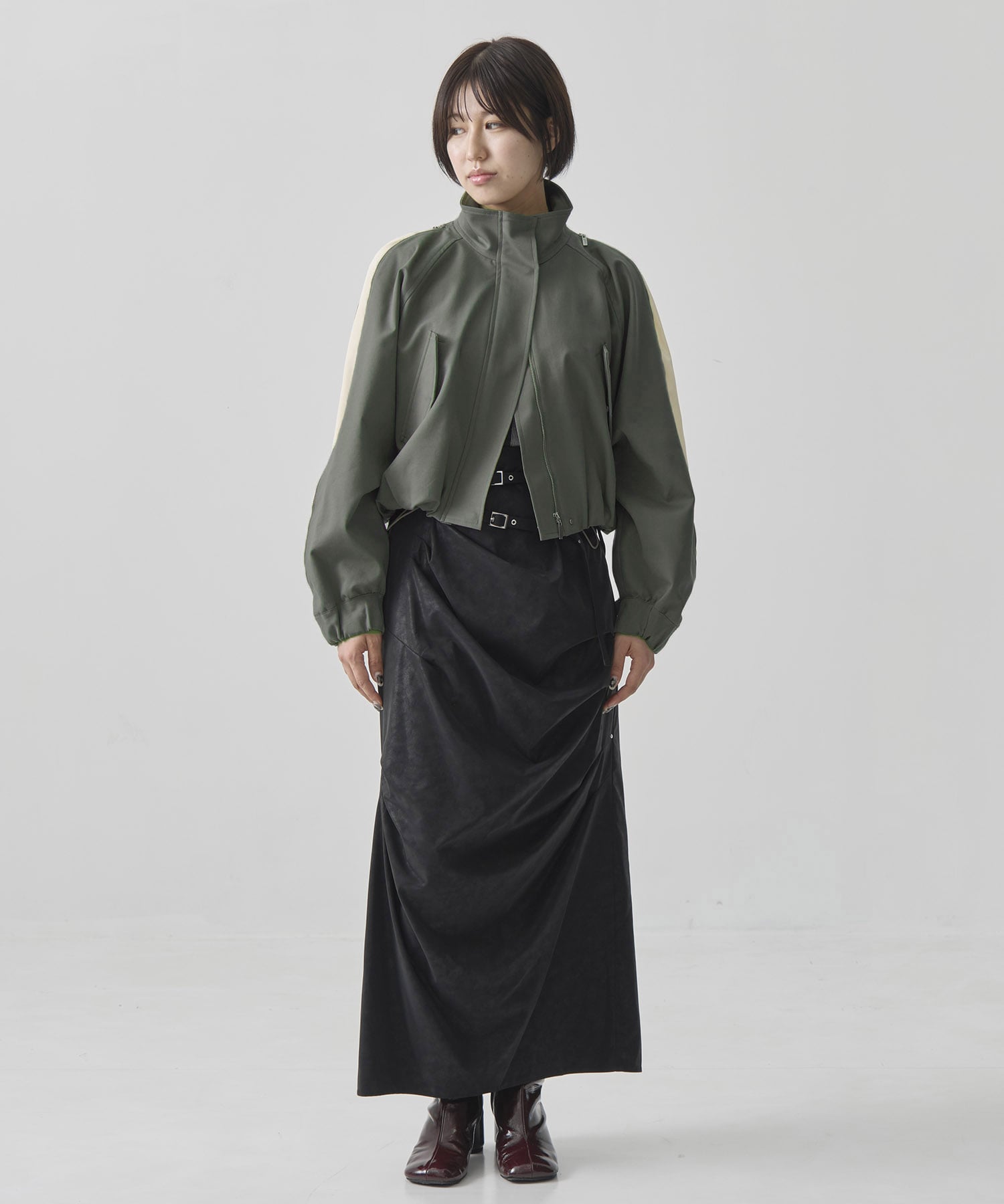 〈残りわずか〉ジップアップブルゾンジャケット