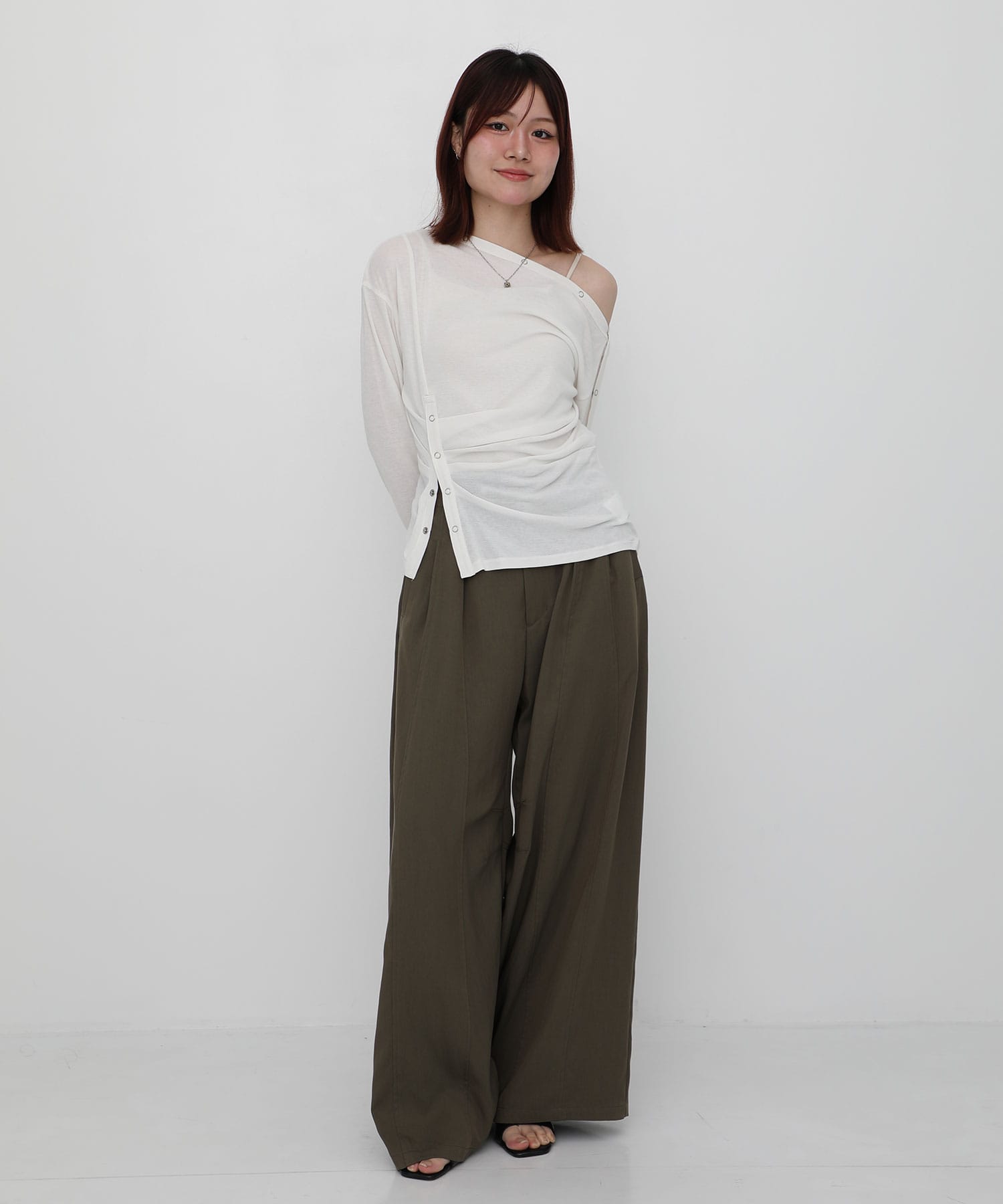 ツイルニドムパネルワイドパンツ