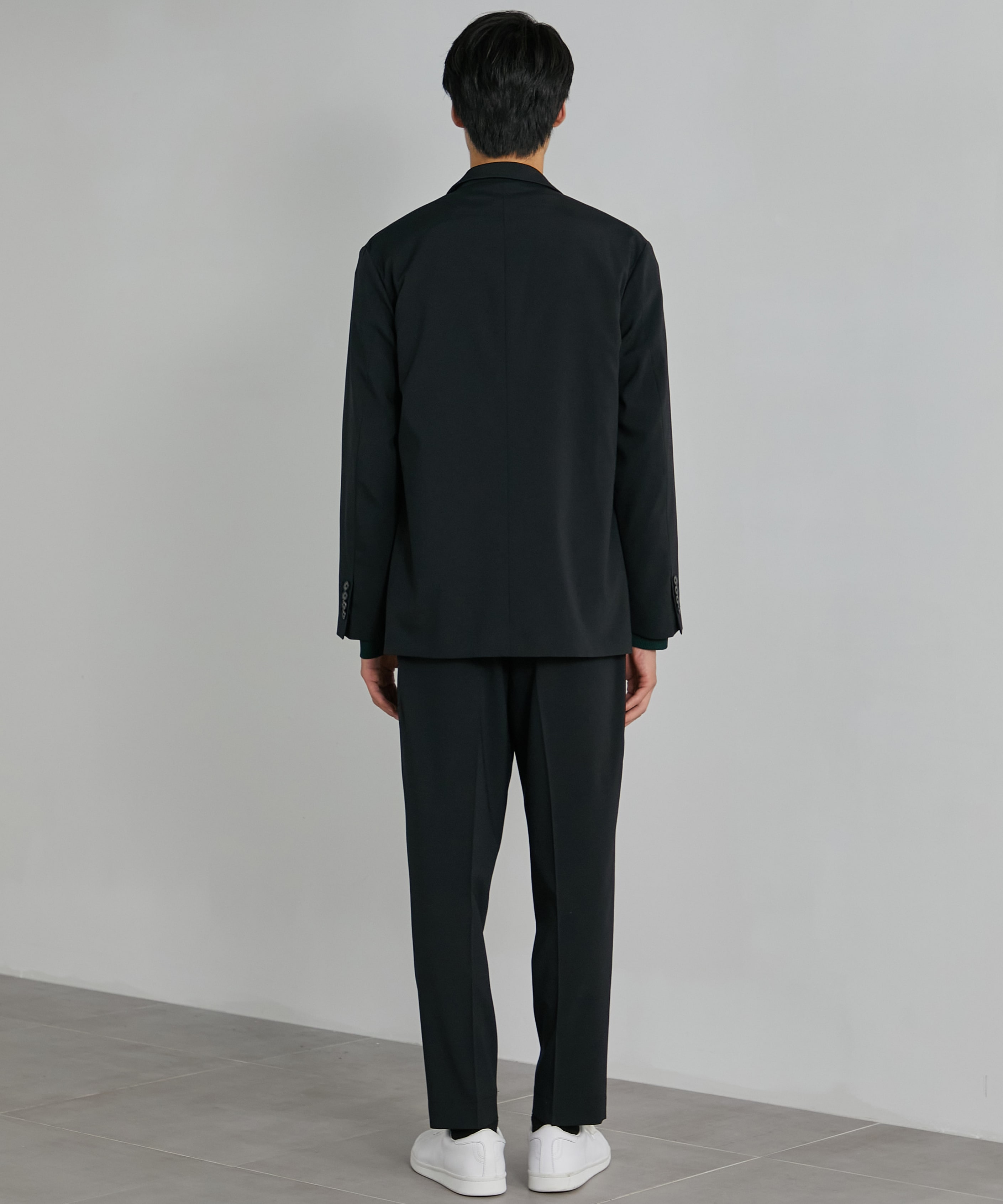 撥水ストレッチRELAX WOOL テーパードスラックス