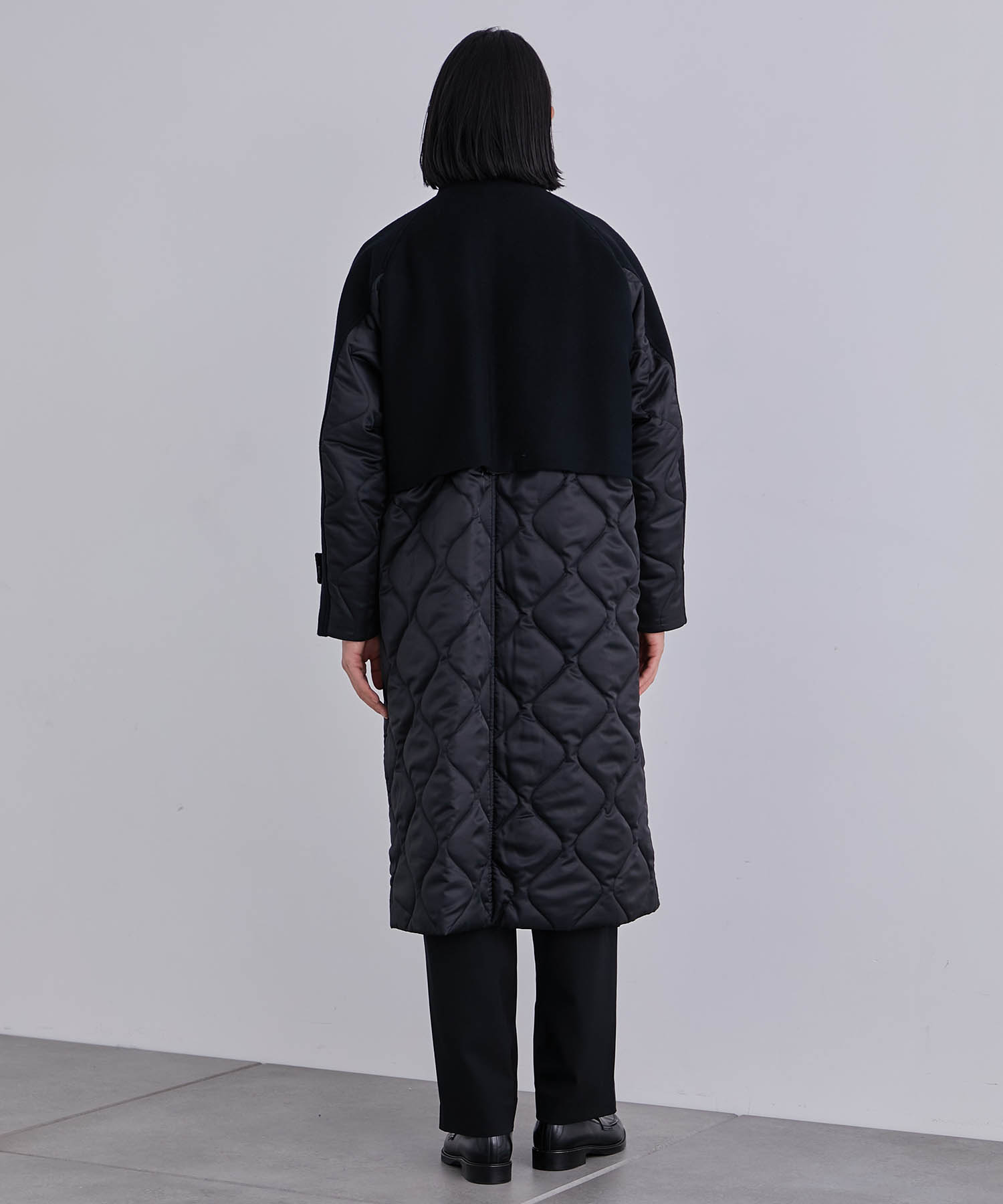 Quilt stand duffel coat