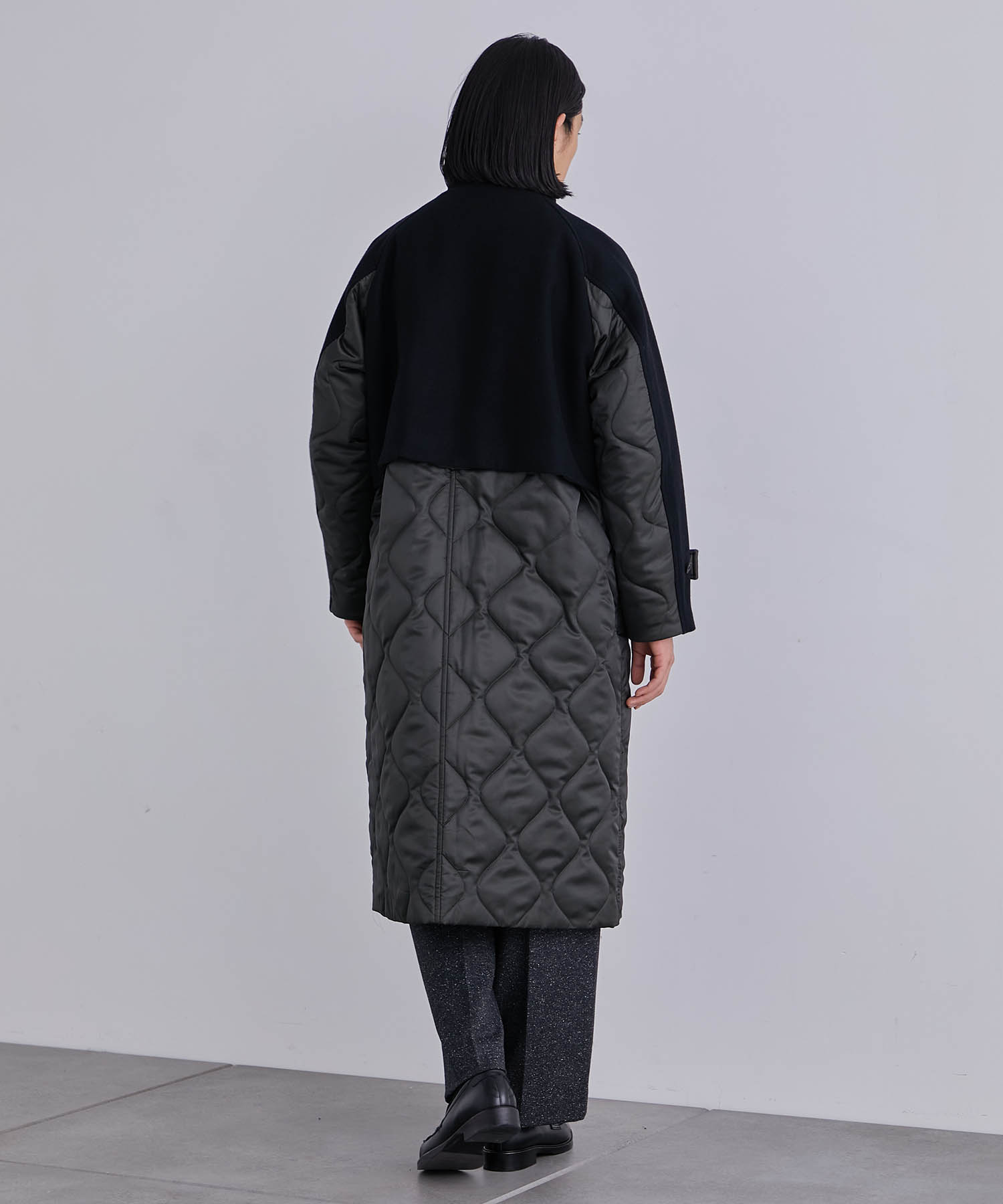 Quilt stand duffel coat