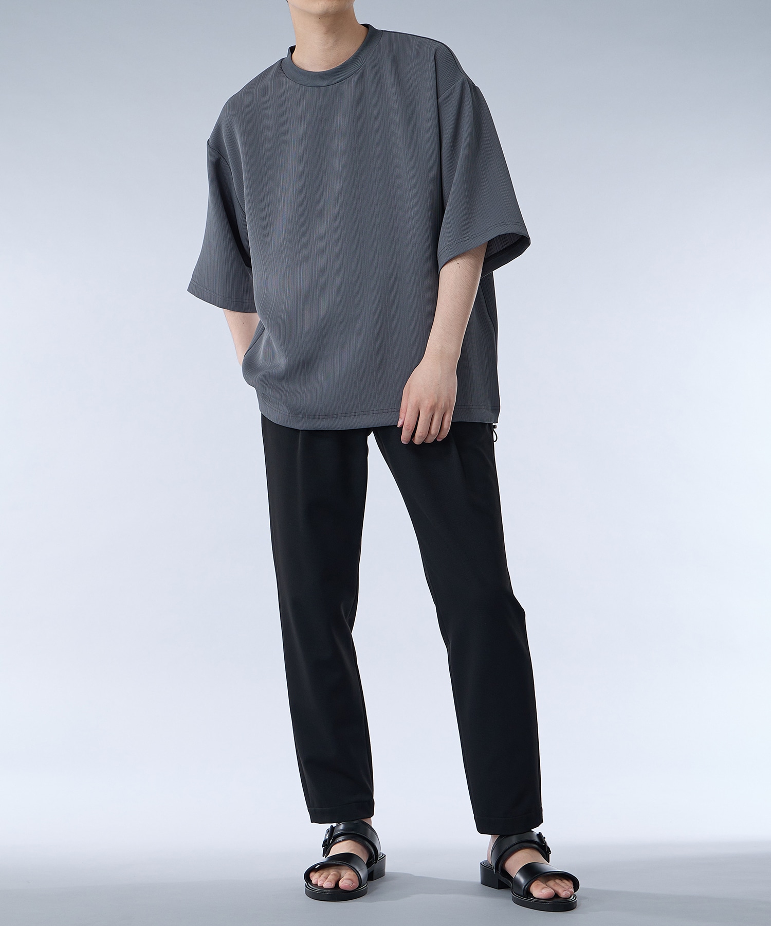 CORD PLEATS Tシャツ