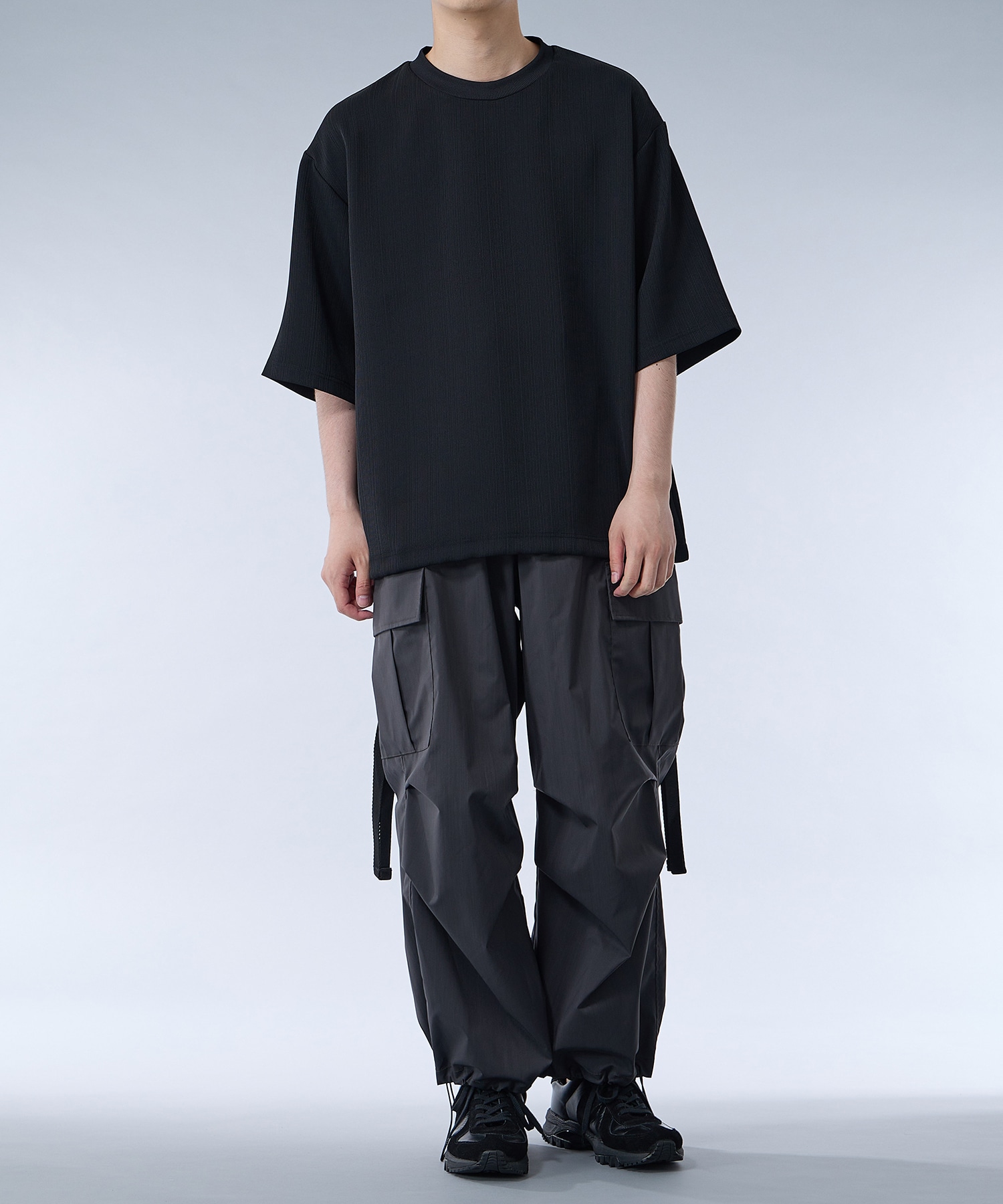 CORD PLEATS Tシャツ