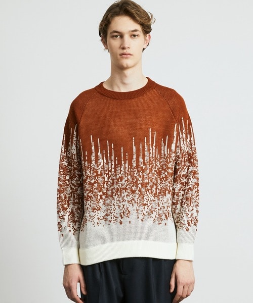 グラデーションジャガードニット