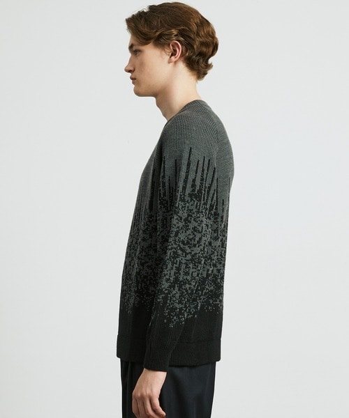 〈残りわずか〉グラデーションジャガードニット