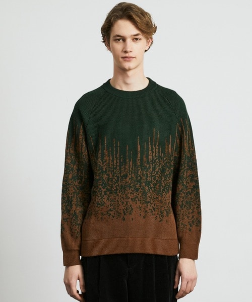 グラデーションジャガードニット