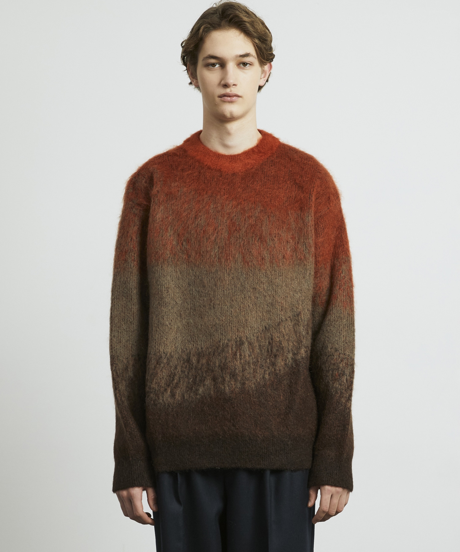 〈残りわずか|再入荷なし〉グラデーションキッドモヘアニット