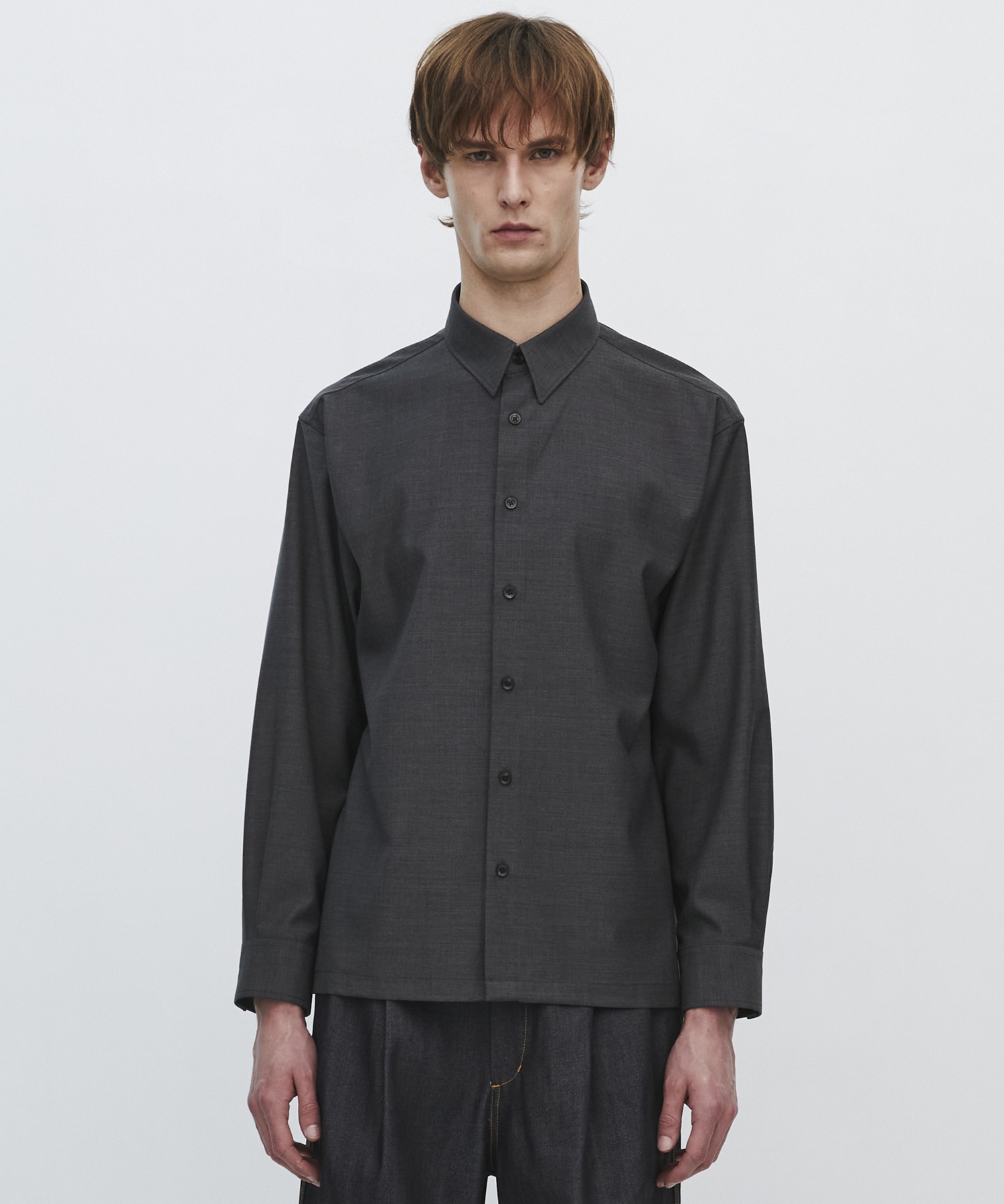 〈2026SS|残りわずか|再入荷なし〉SUPER 140's SCALE OFF WOOL シャツ