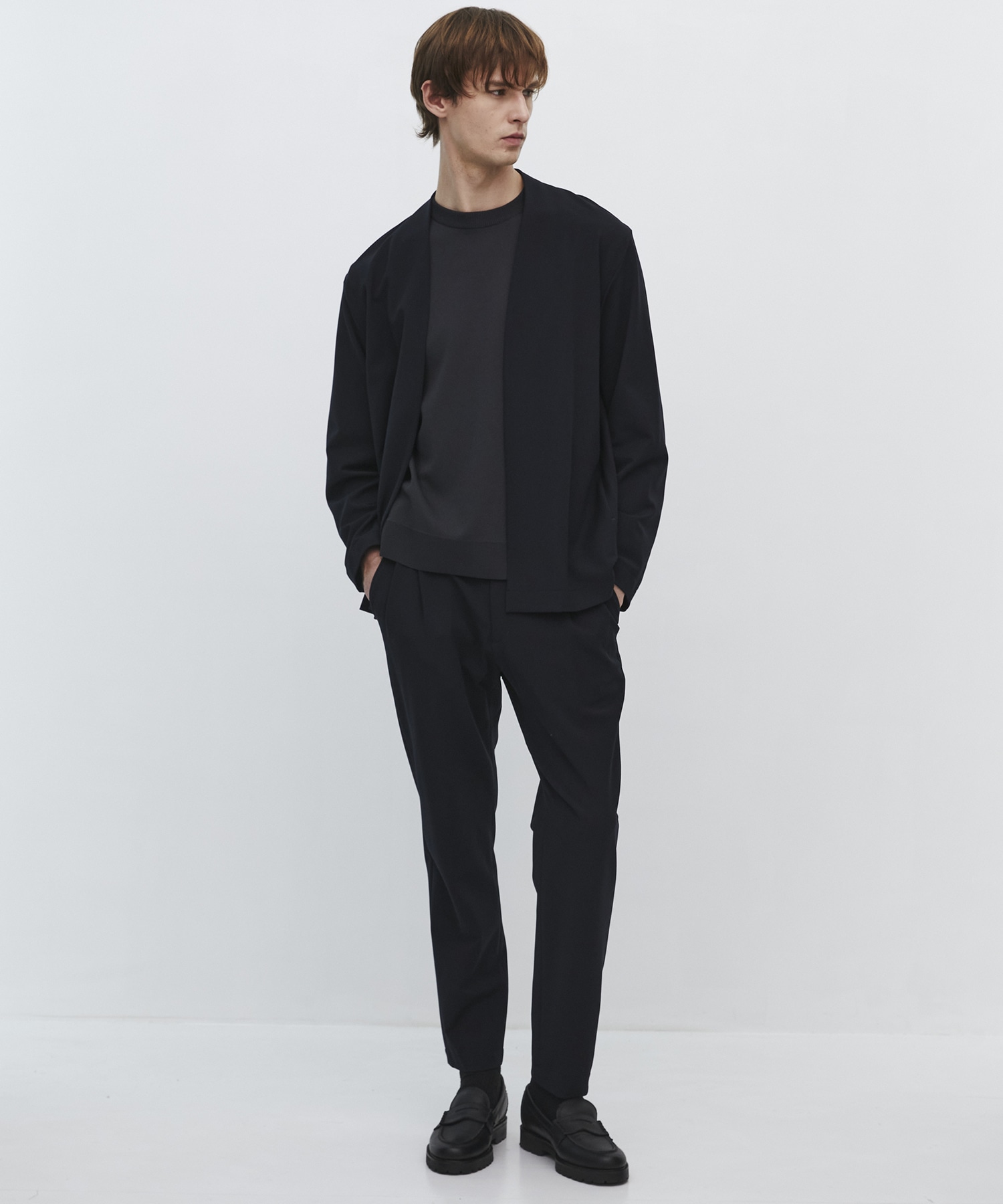 〈2026SS〉18G サーブルストレッチクルーネックニット