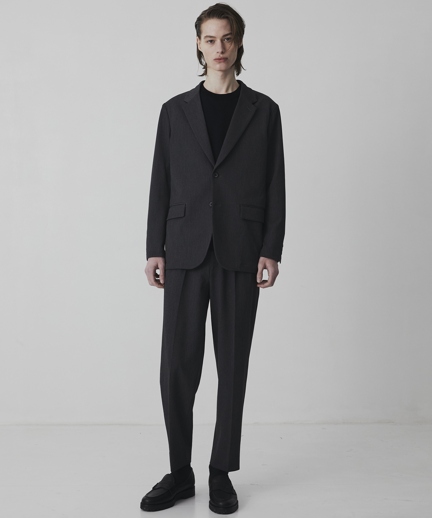 18G サーブルストレッチクルーネックニット