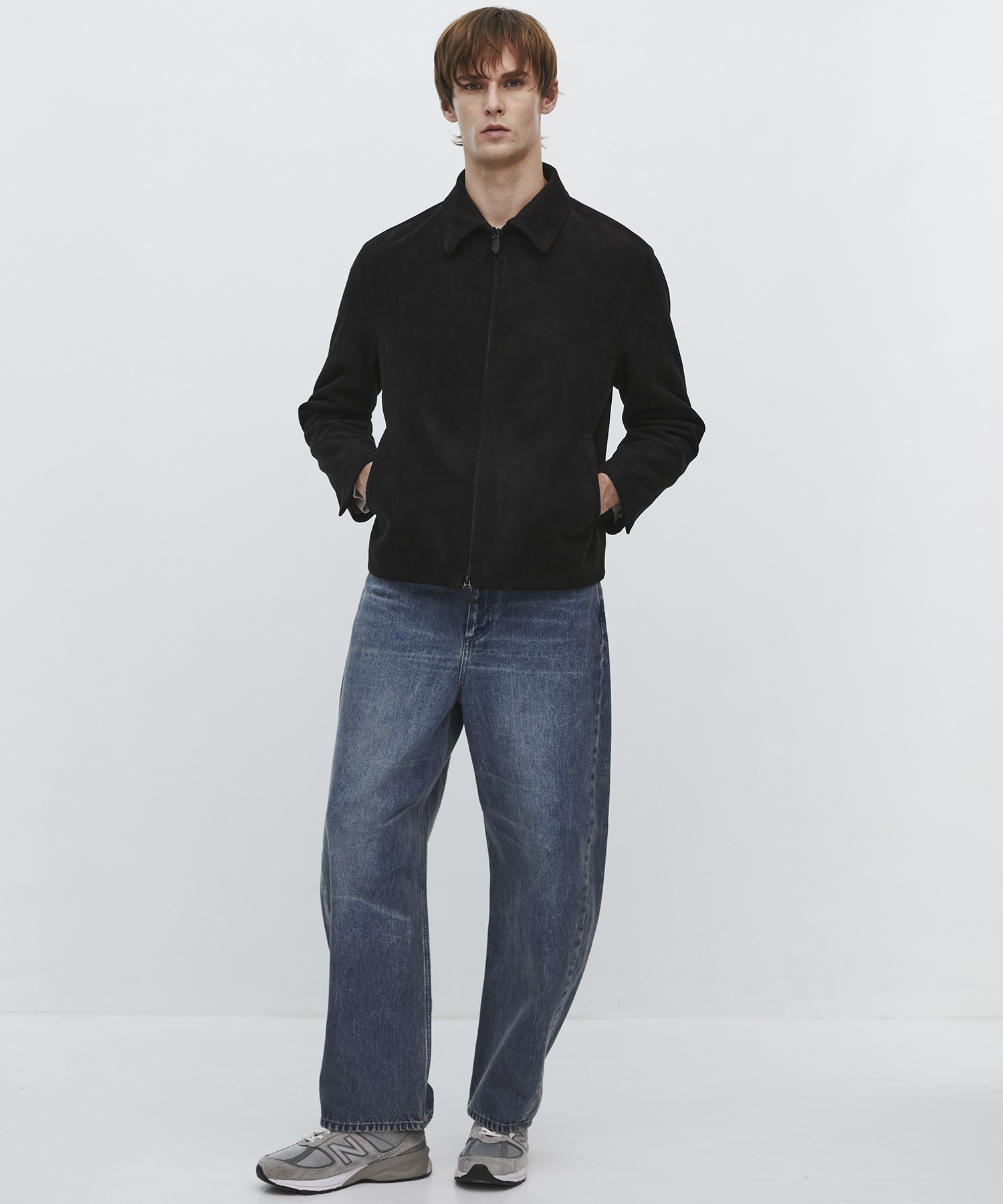 〈2026SS|残りわずか|再入荷なし〉LEATHER TEX SUEDE HARRINGTON JACKET