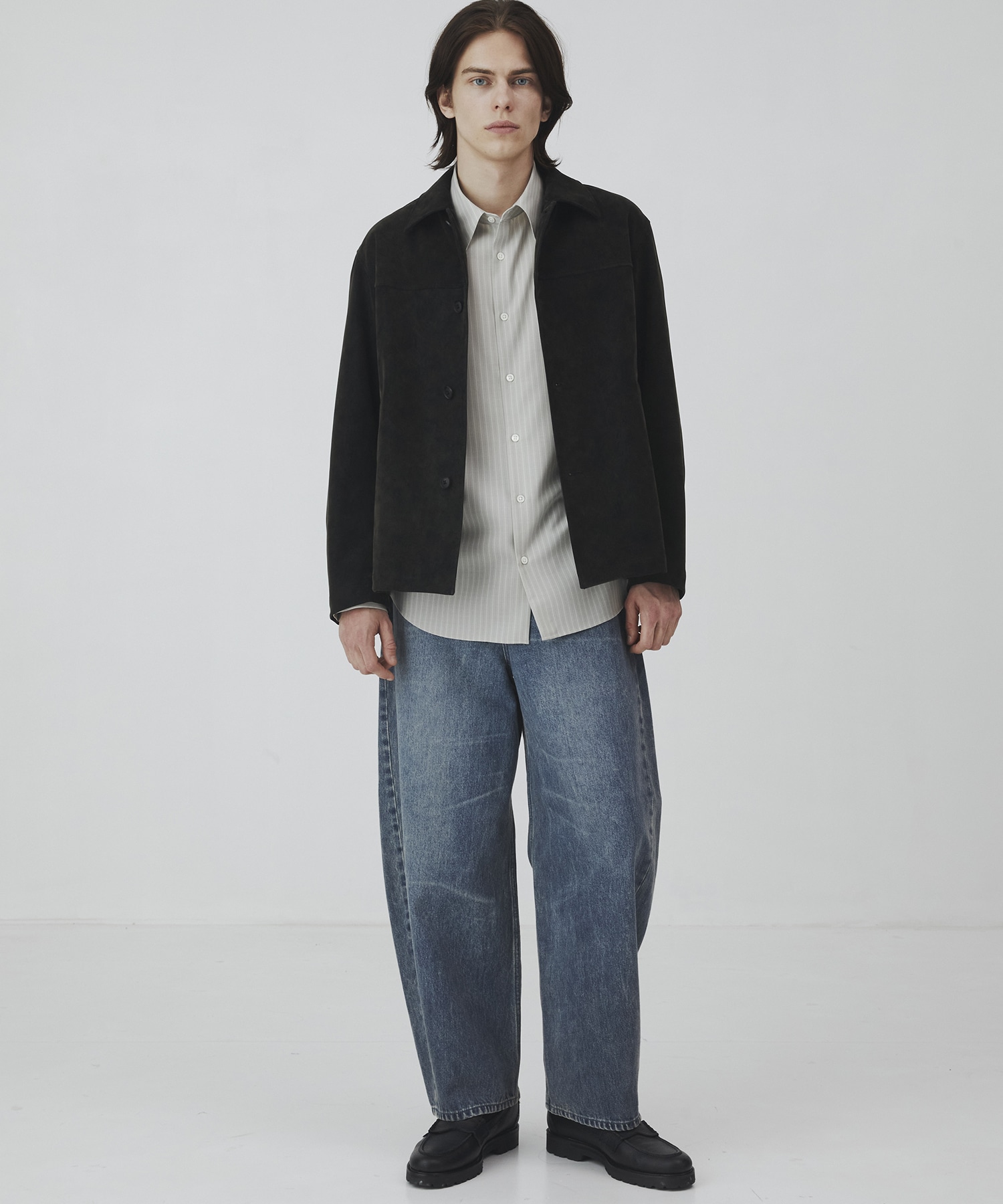 〈2026SS〉フロッキースエード カバーオール