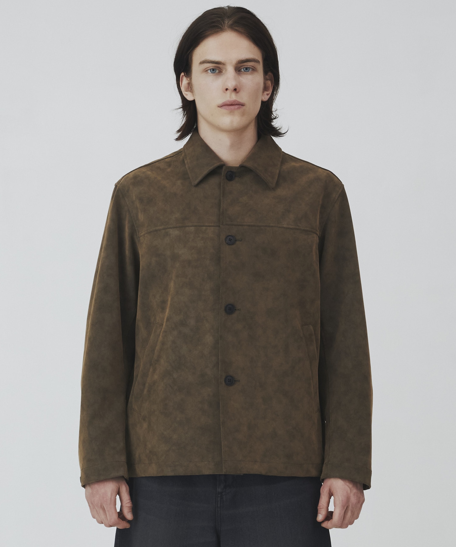 〈2026SS〉フロッキースエード カバーオール