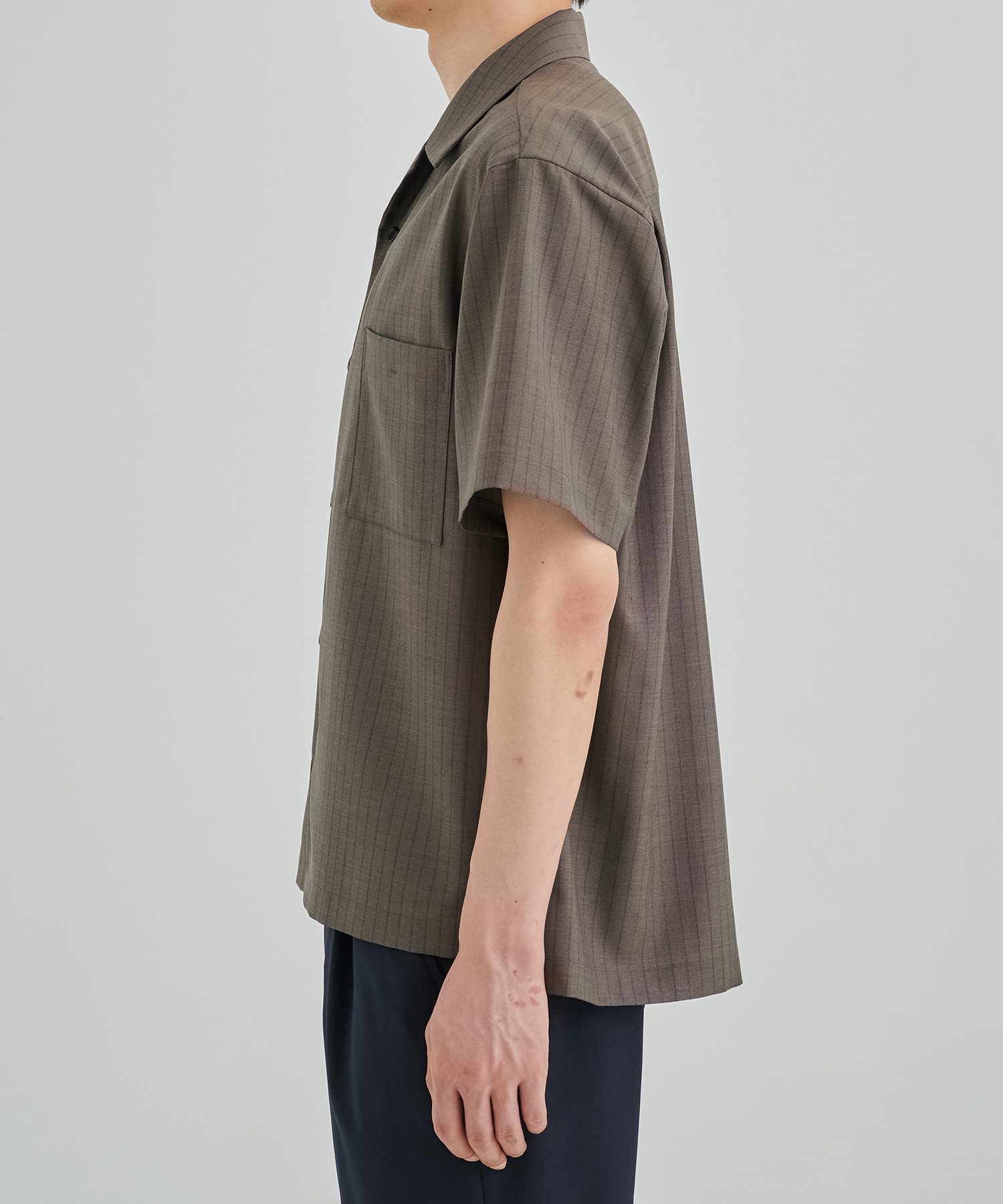 SUMMER WOOL オープンカラーシャツ